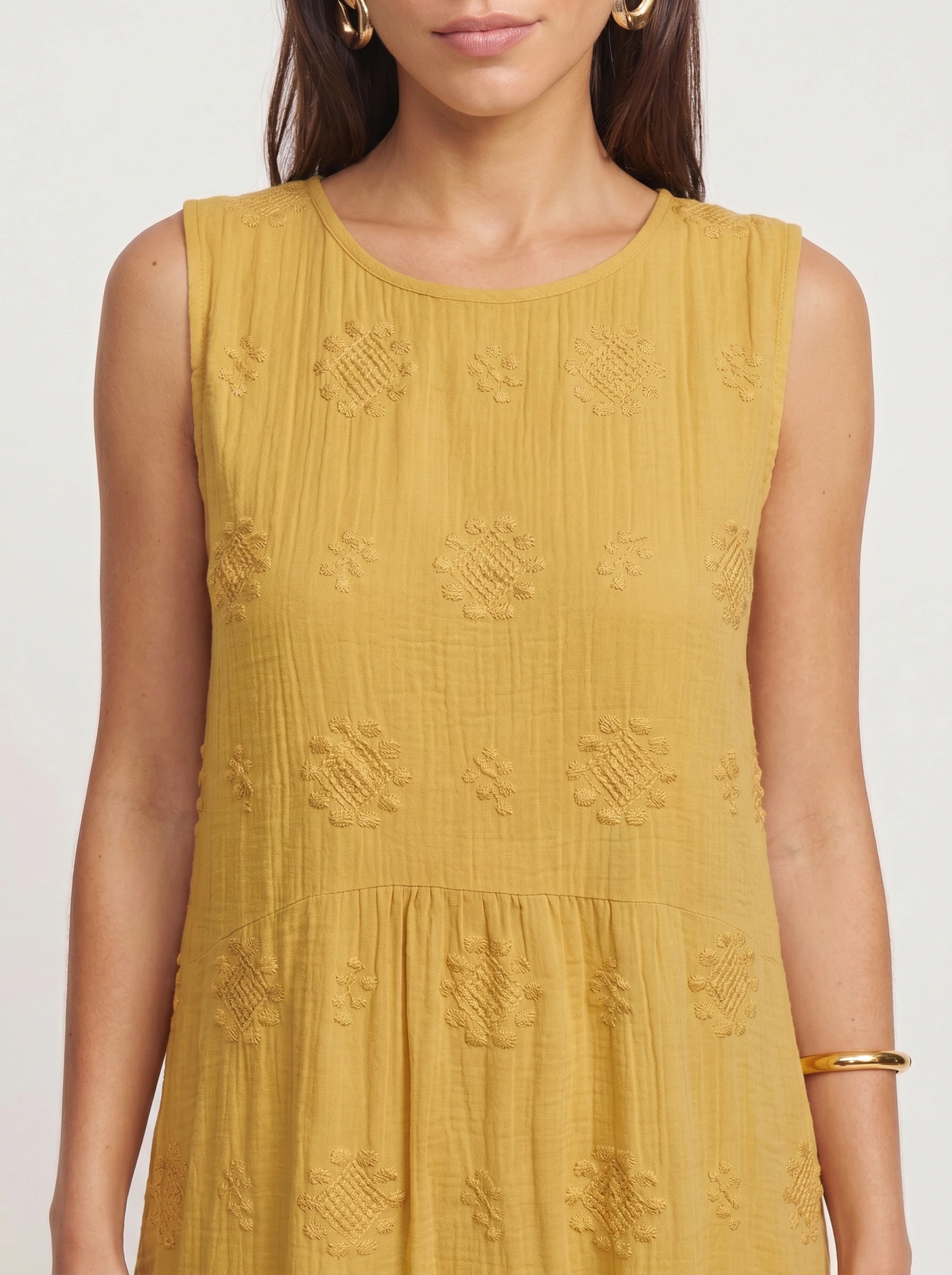 Tramera Embroidered Dress – Women Summer Wedding Guest Cocktail Formal Sundress Midi Dress