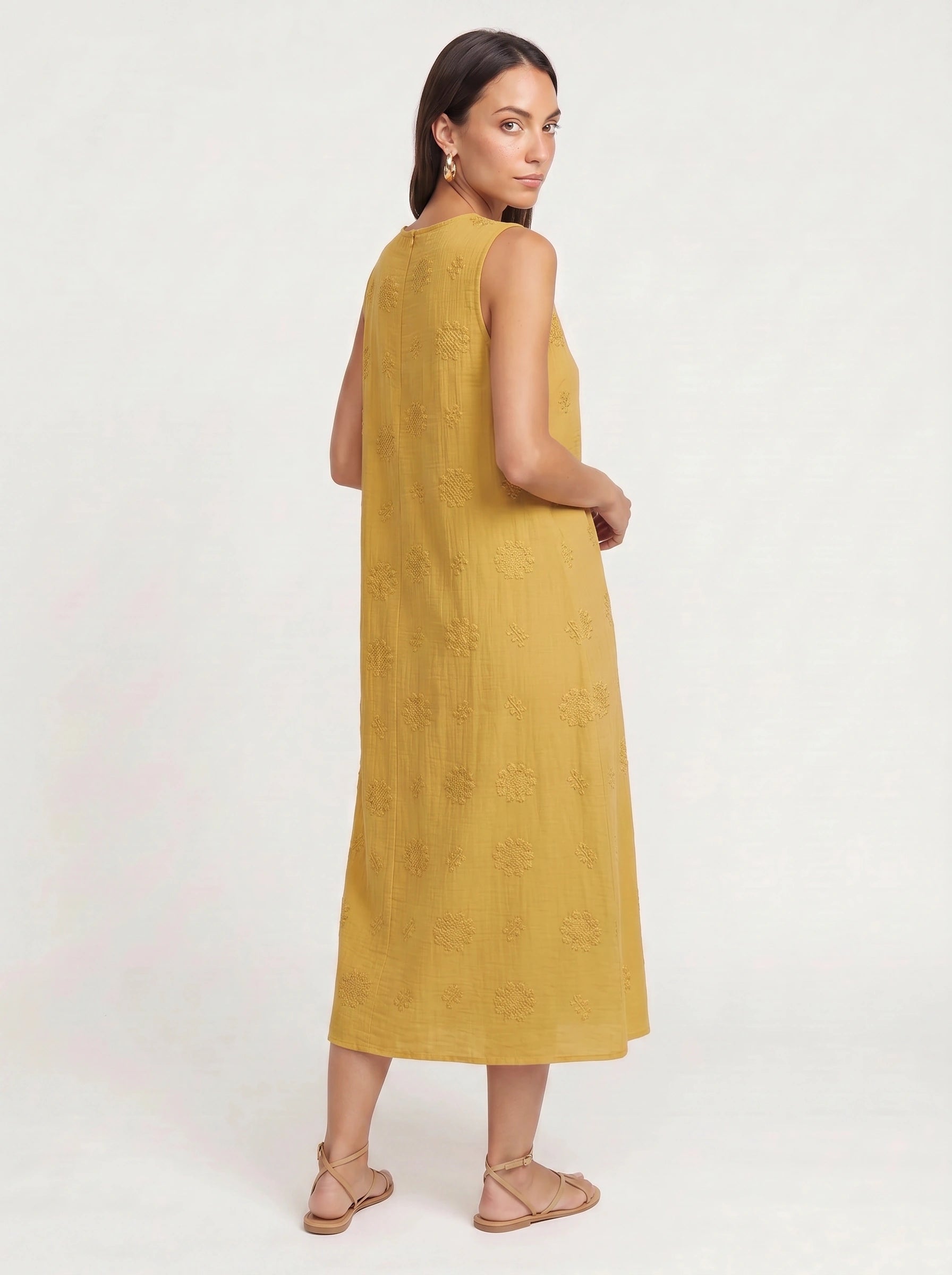 Tramera Embroidered Dress – Women Summer Wedding Guest Cocktail Formal Sundress Midi Dress