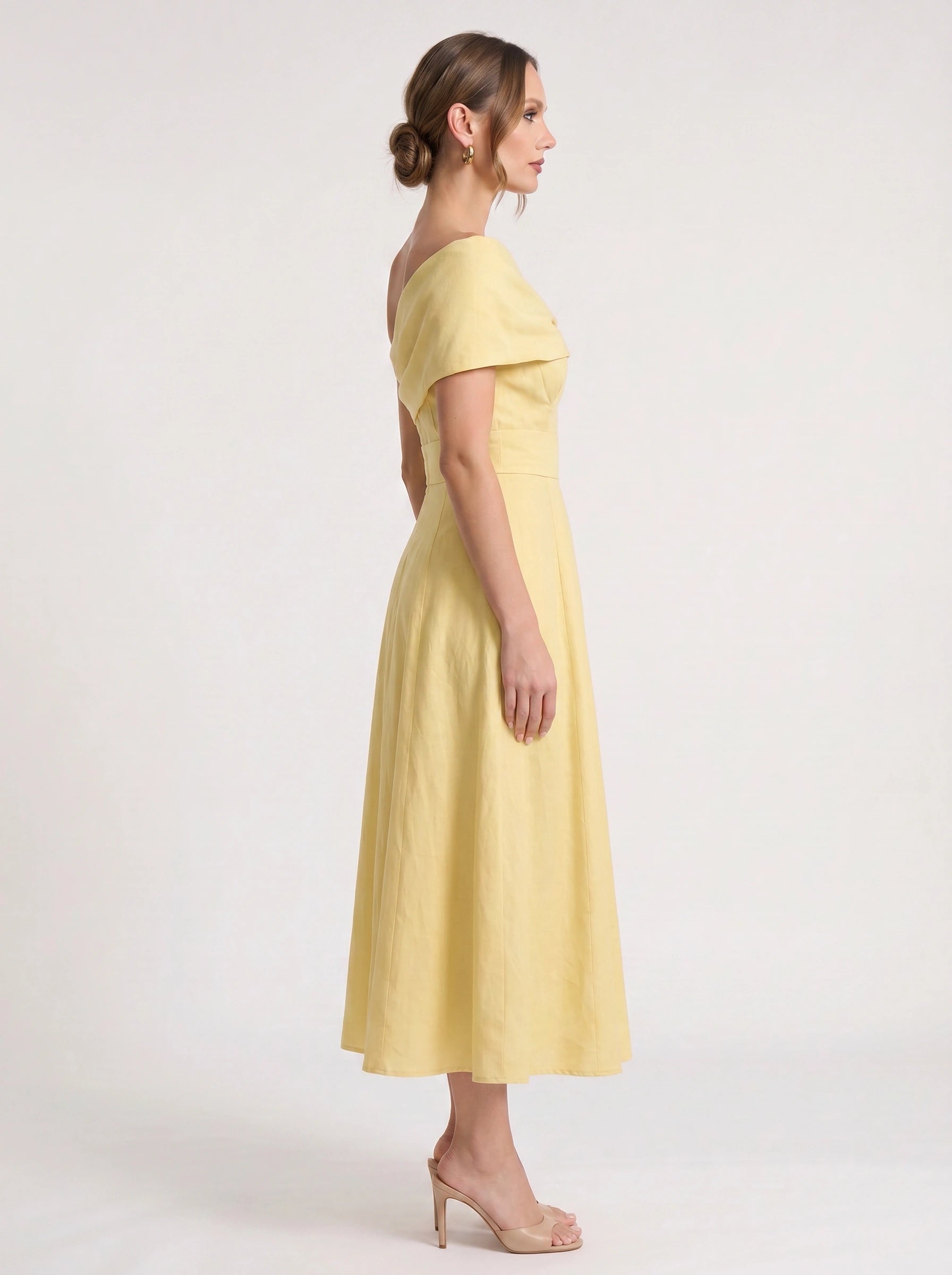 Soléane Off-Shoulder Pleated Maxi Dress – Formal Wedding Guest Women Evening Elegant Long Maxi Dress