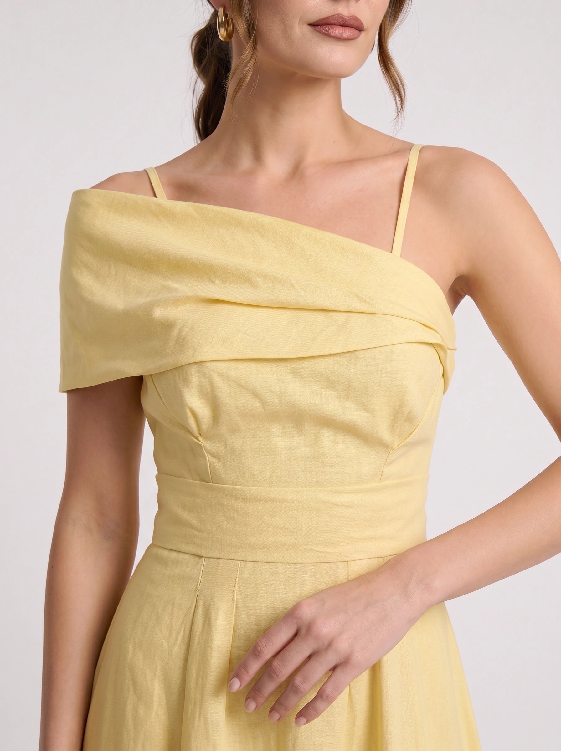 Soléane Off-Shoulder Pleated Maxi Dress – Formal Wedding Guest Women Evening Elegant Long Maxi Dress