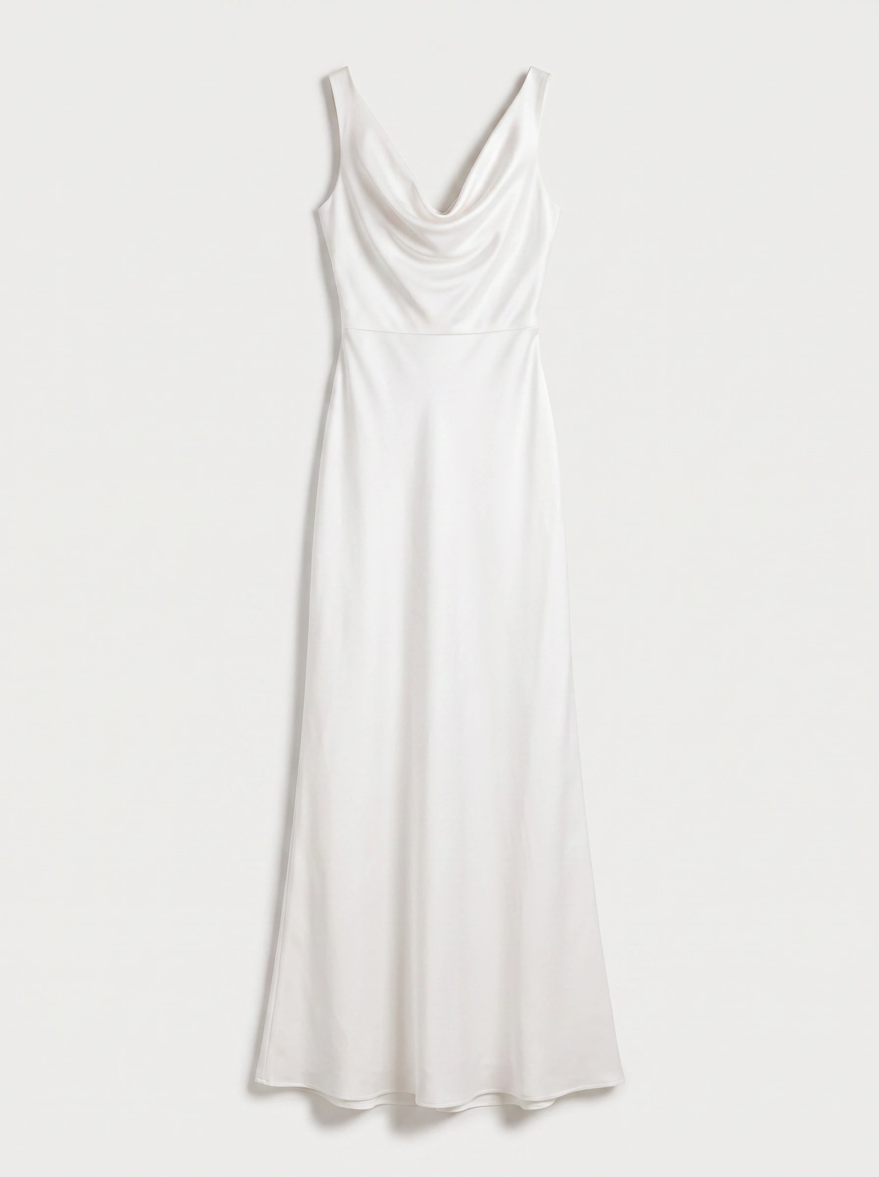Cowlette Satin Cowl Neck Maxi Dress – Sleeveless Slip Women Formal Wedding Guest Bridal Shower Evening Maxi Dress