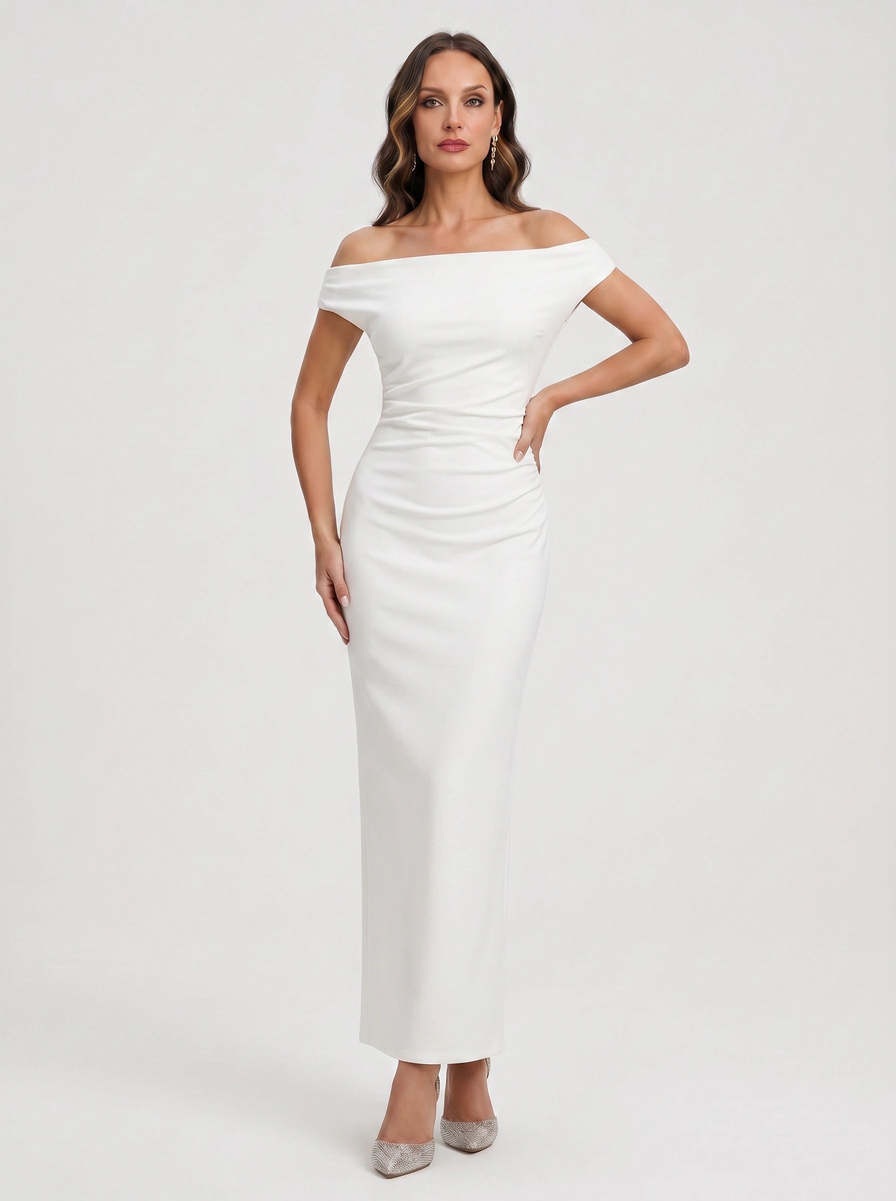 Navella Off-Shoulder Maxi Dress – Formal Evening Women Wedding Guest Elegant Long Maxi Dress