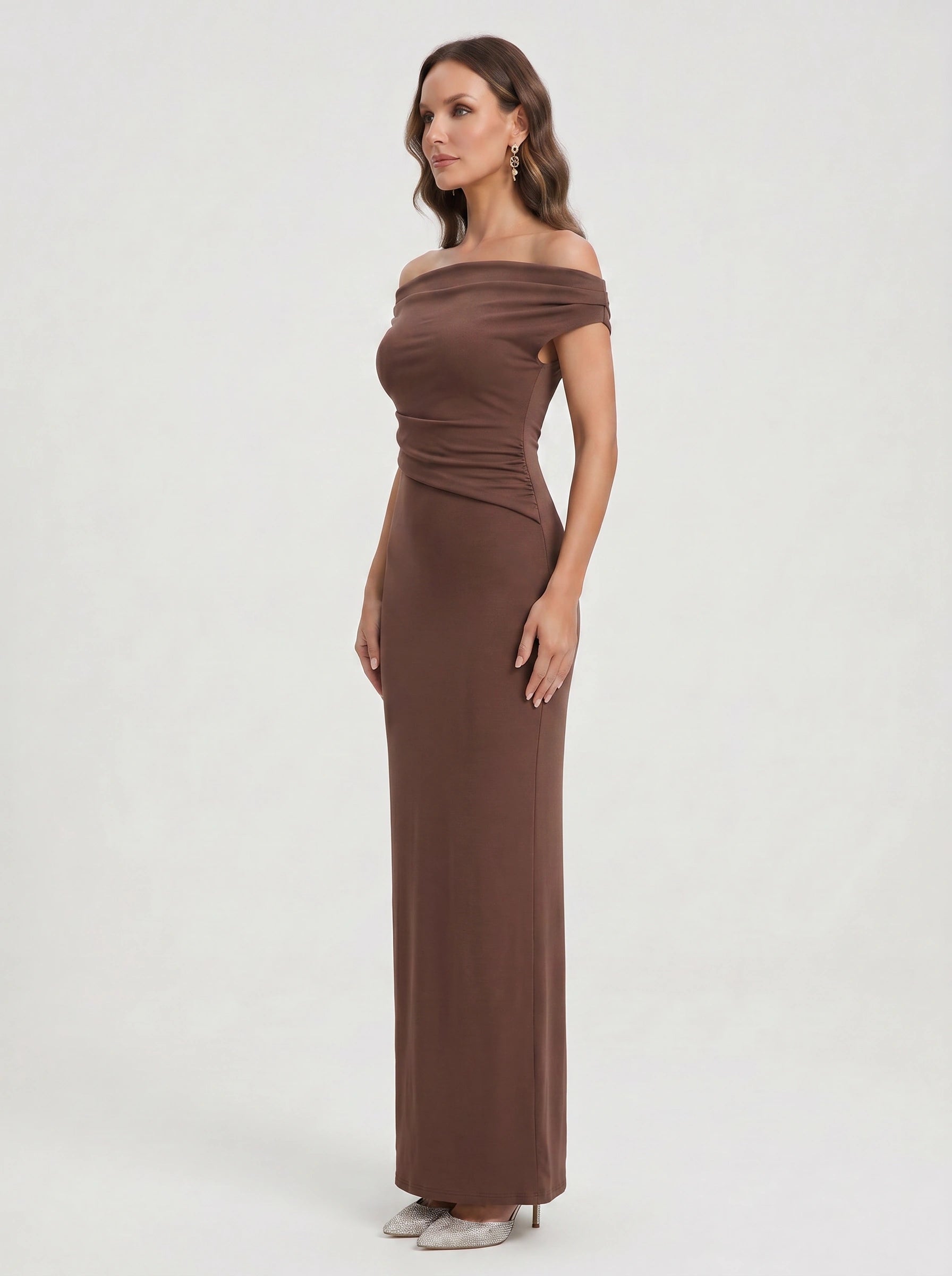 Navella Off-Shoulder Maxi Dress – Formal Evening Women Wedding Guest Elegant Long Maxi Dress