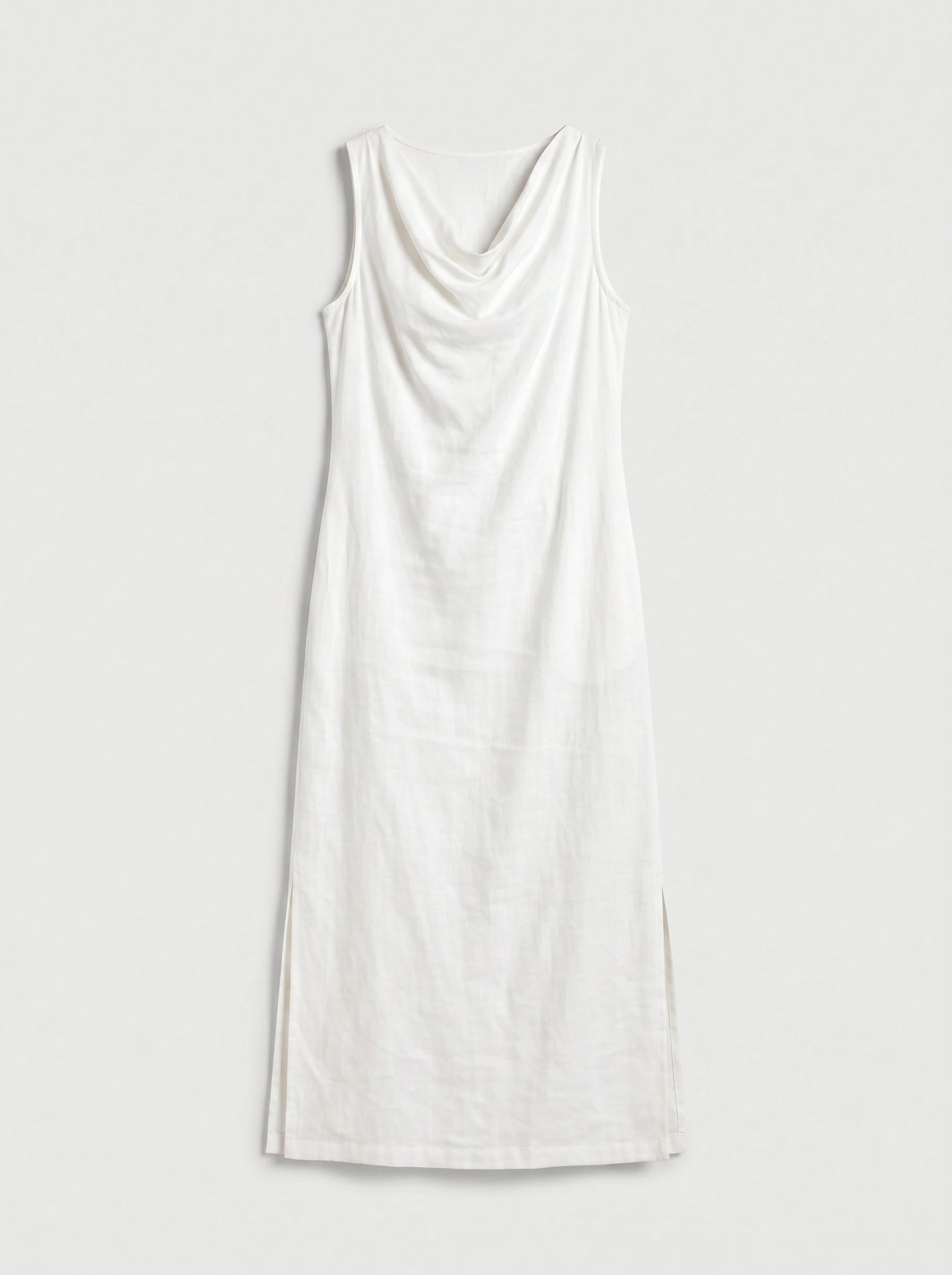 Linova Cowl Neck Maxi Dress – Linen Sleeveless Women Summer Formal Wedding Guest Sundress Maxi Dress