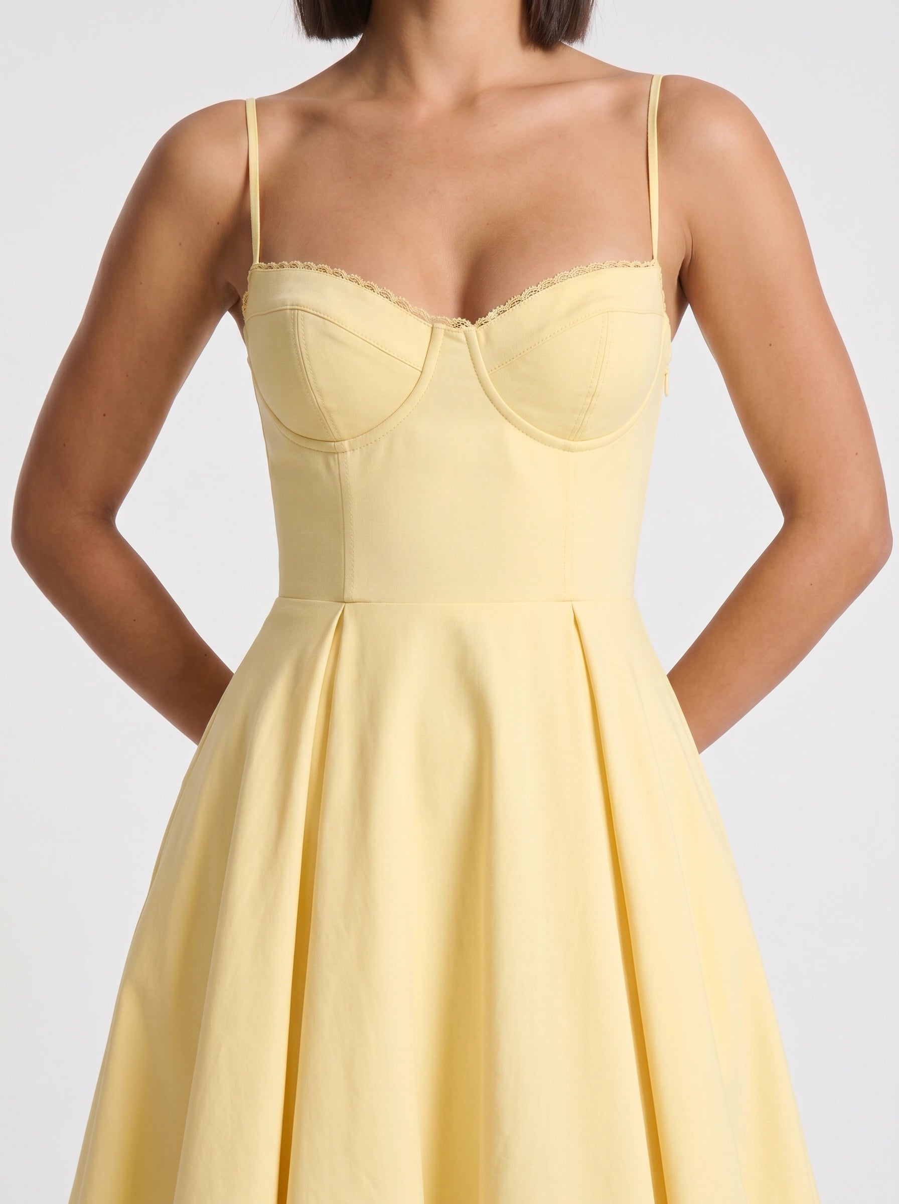 Balette Corset Midi Dress – Bustier Tulle Full Skirt Women Formal Wedding Guest Elegant Party Midi Dress