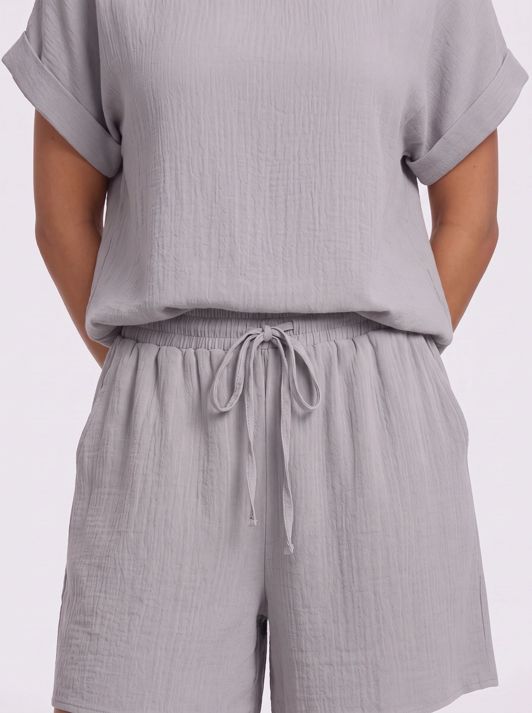 Brumosa Oversized Short Sleeve Lounge Set – Womens Two Piece Summer Pajama Sets Loungewear Relaxed Fit Short Co-Ord