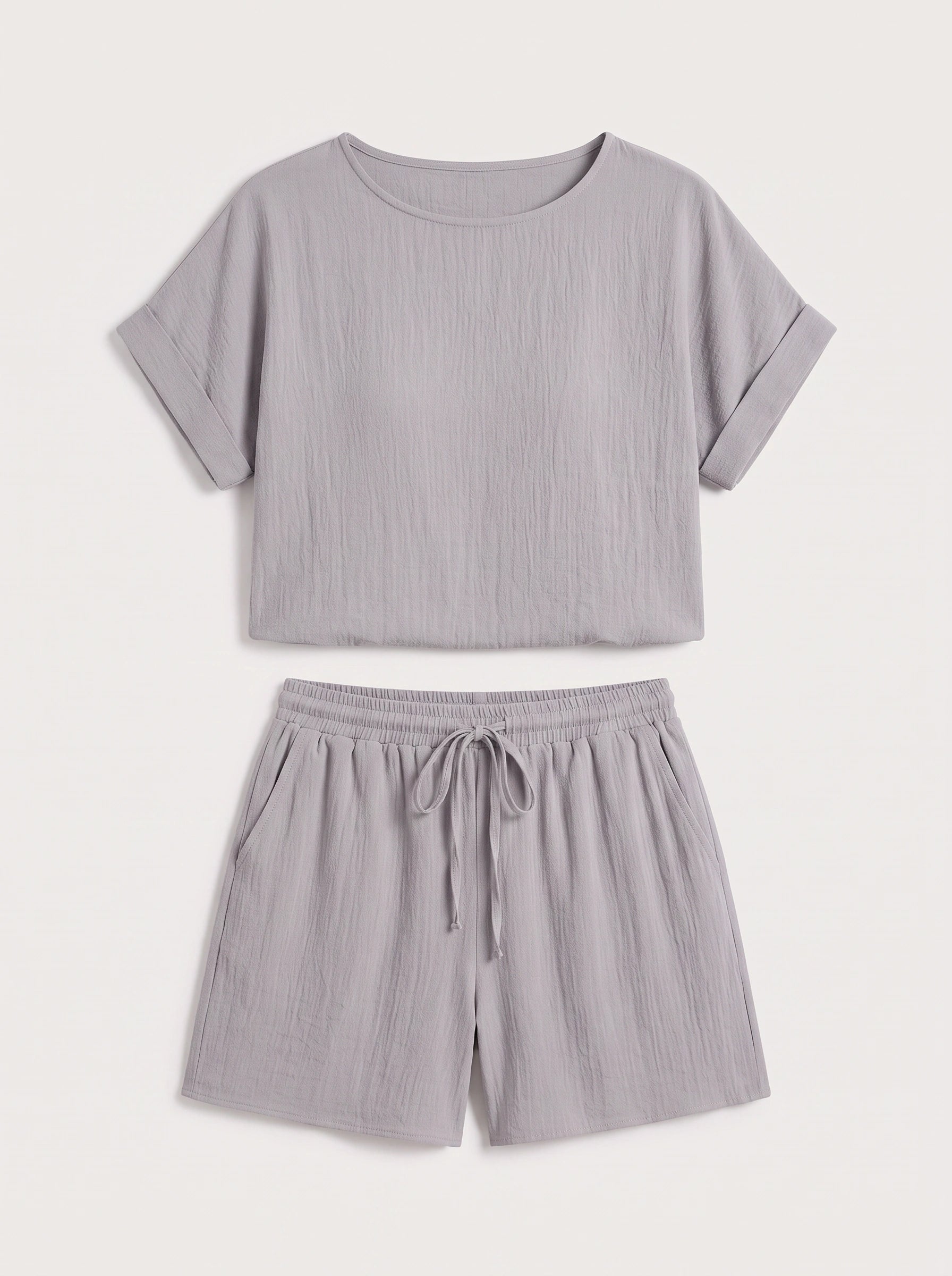 Brumosa Oversized Short Sleeve Lounge Set – Womens Two Piece Summer Pajama Sets Loungewear Relaxed Fit Short Co-Ord