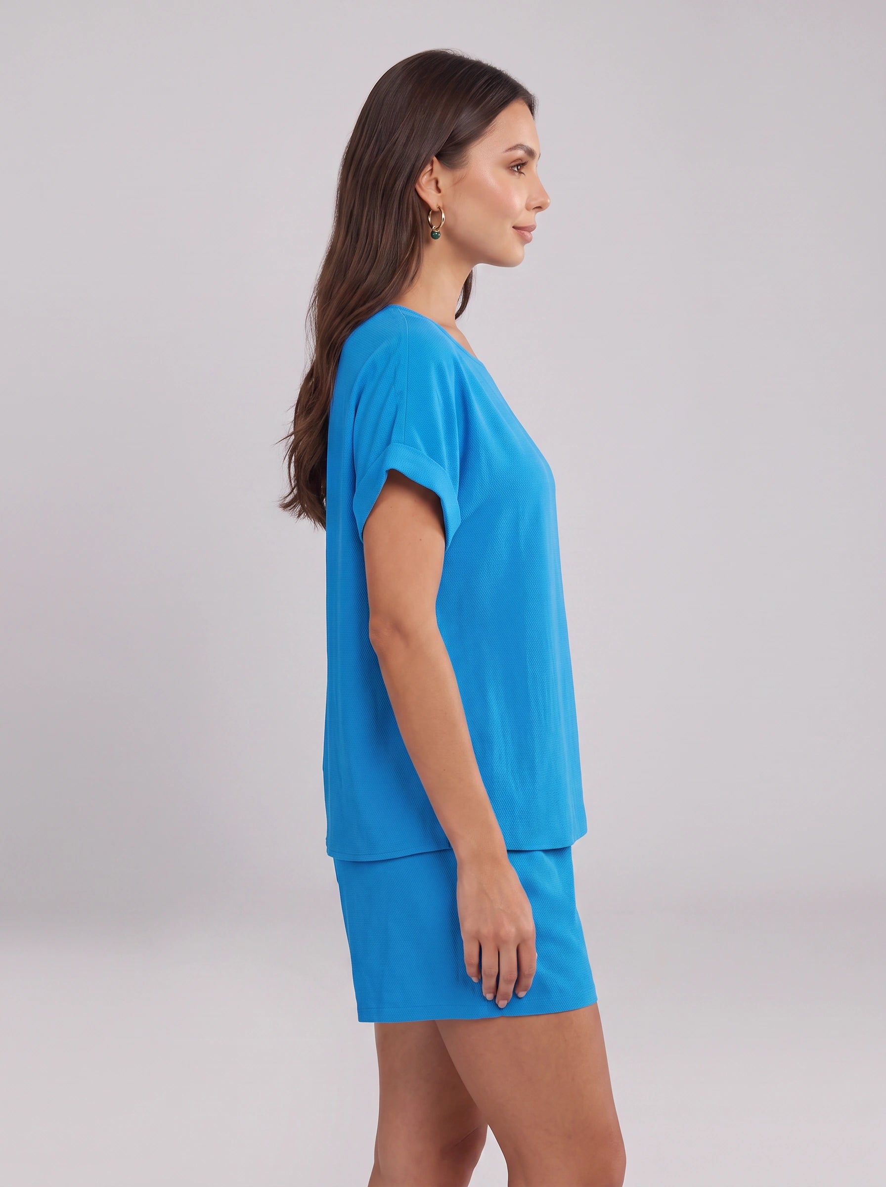 Brumosa Oversized Short Sleeve Lounge Set – Womens Two Piece Summer Pajama Sets Loungewear Relaxed Fit Short Co-Ord