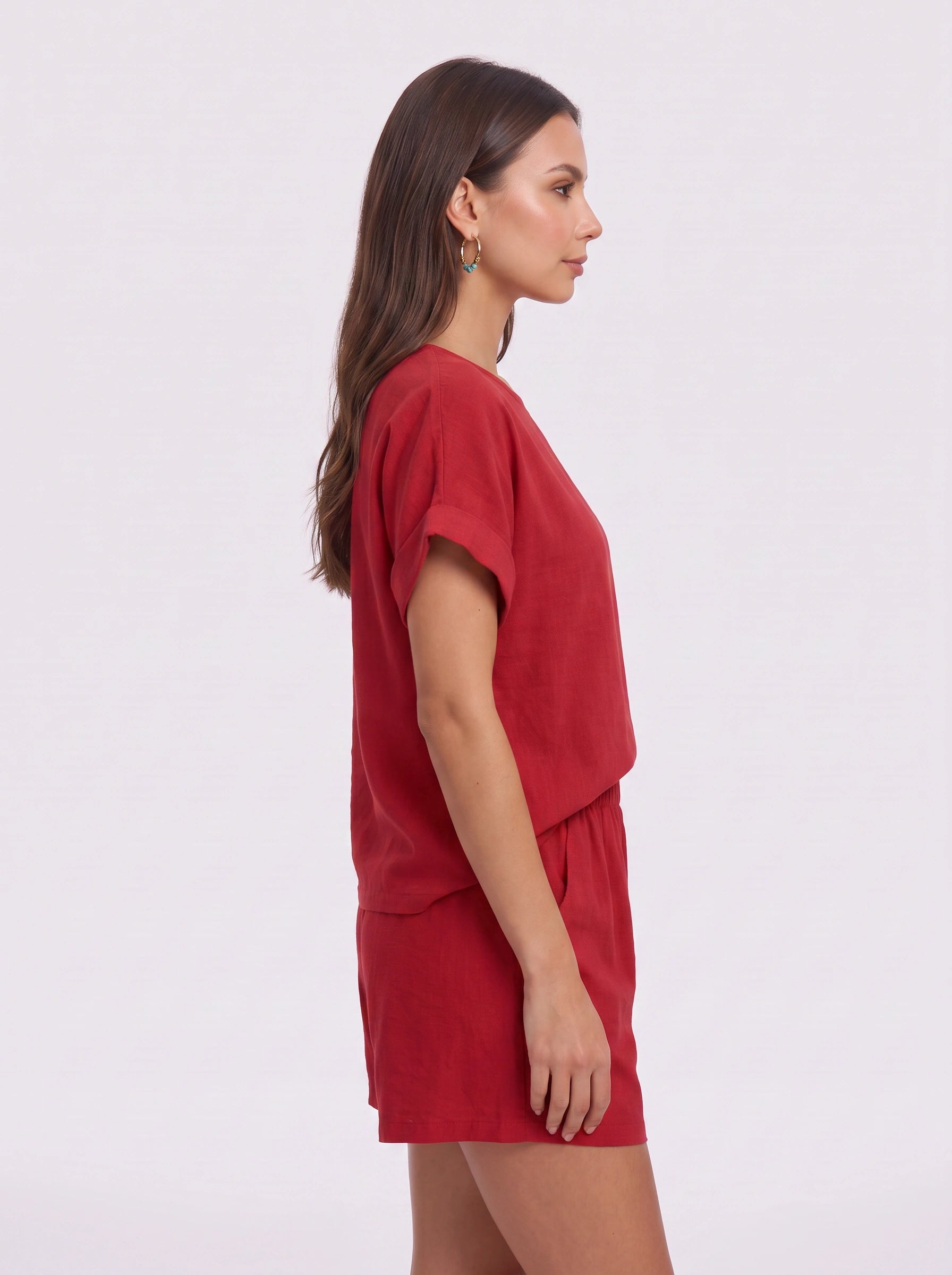Brumosa Oversized Short Sleeve Lounge Set – Womens Two Piece Summer Pajama Sets Loungewear Relaxed Fit Short Co-Ord