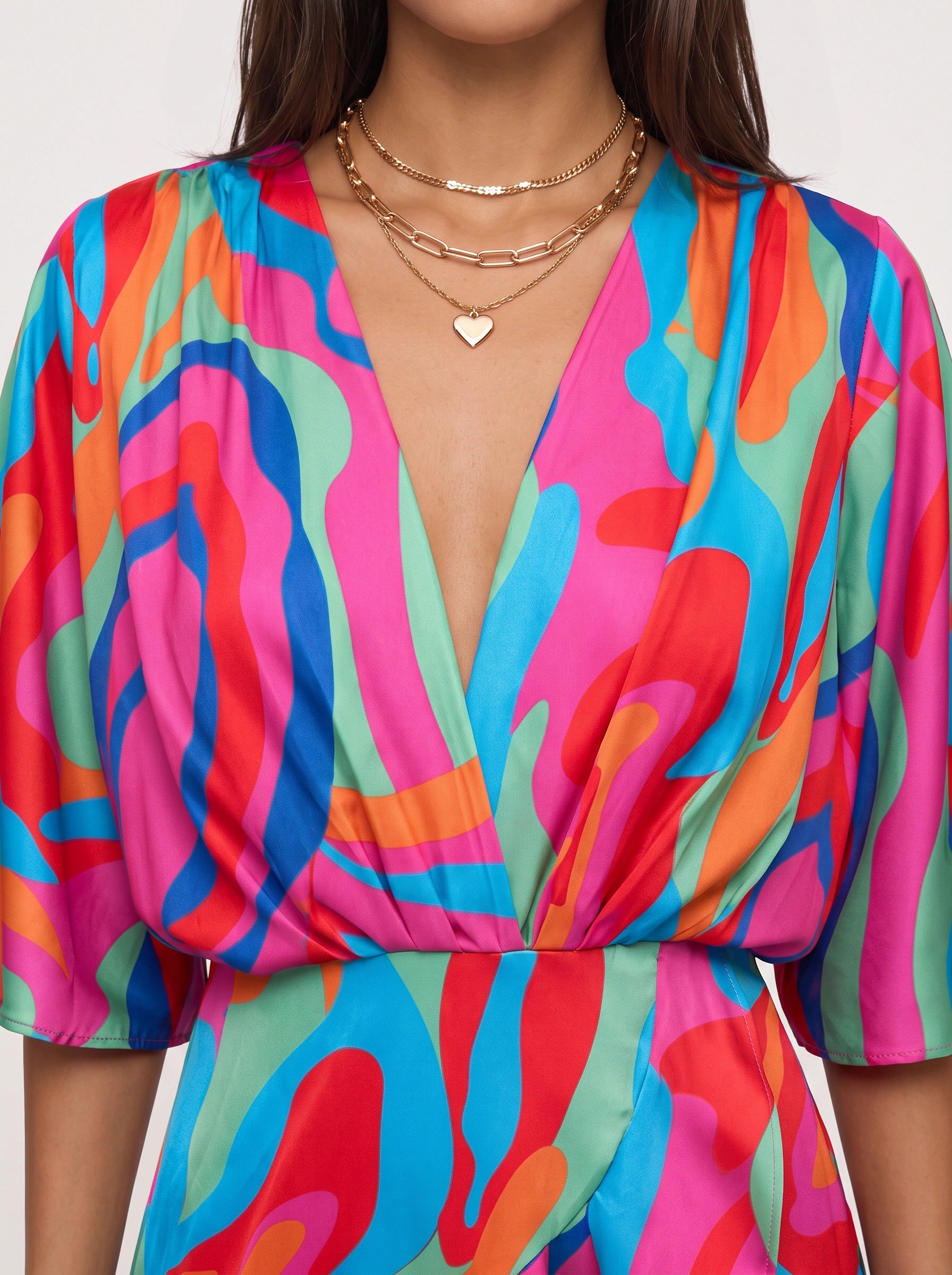 Zebrasa Kimono Wrap Mini Dress – Zebra Print Kimono Sleeve Mini Dress Women Summer Beach Vacation Resort Wrap Mini Dress
