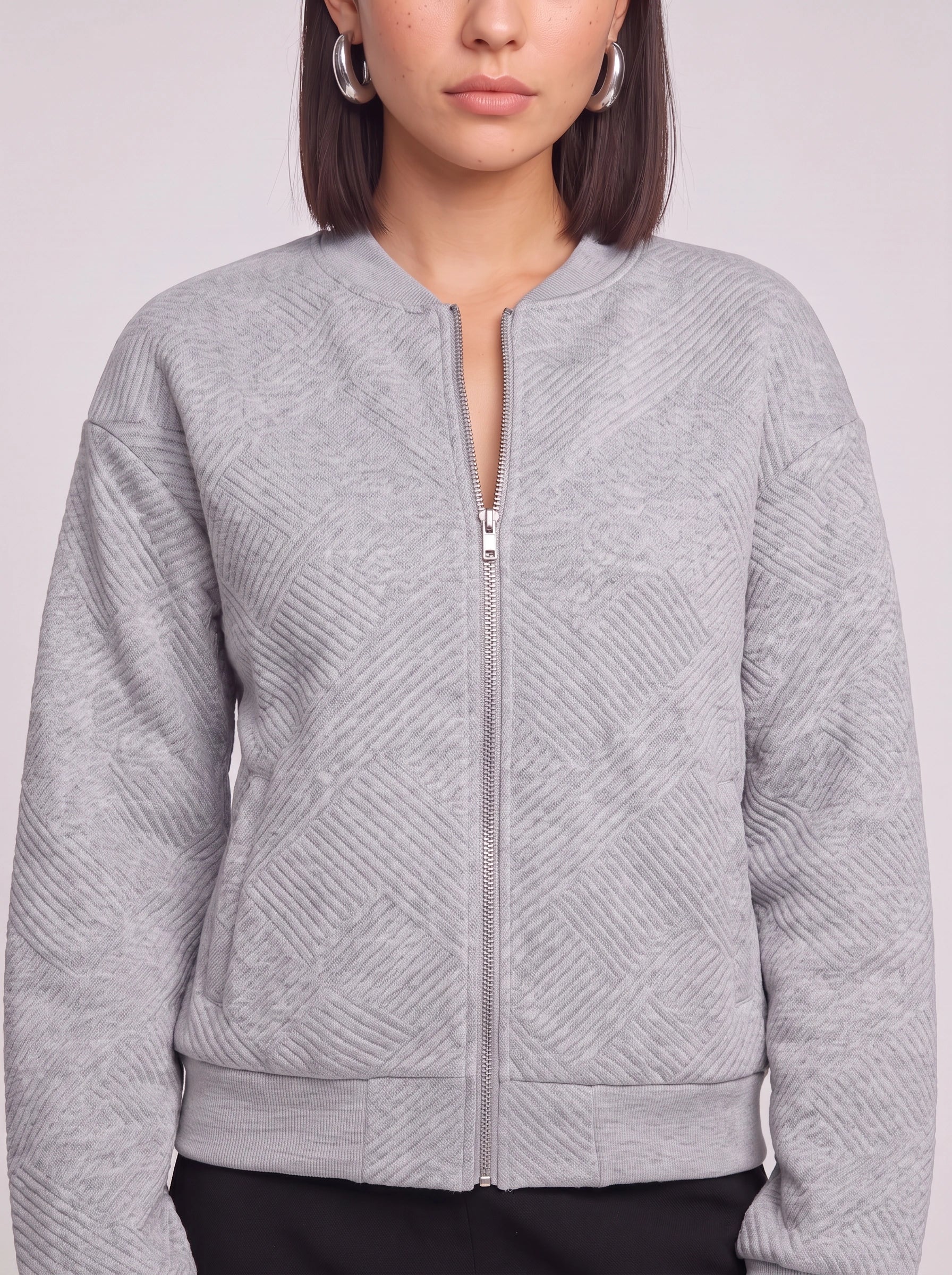Rosewood Lightweight Bomber Jacket – Women Summer Zip Front Cropped Casual Smart Bomber Jacket
