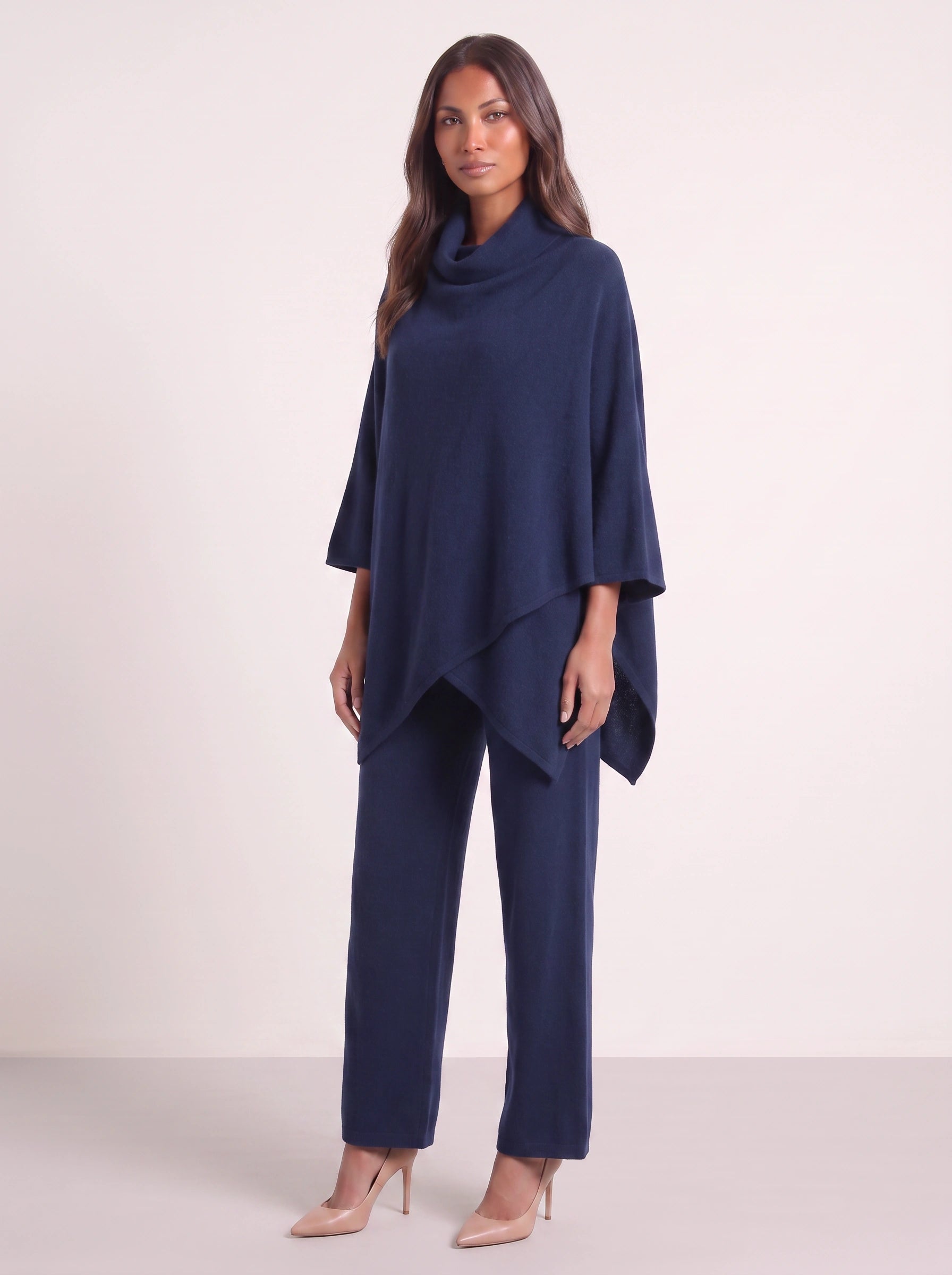 Cascove Cowl Neck Poncho Top Wide-Leg Pants Set – Two Piece Sets Women Lounge Loungewear Sweat Set