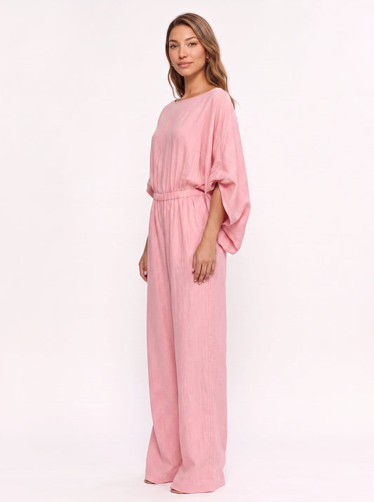 Rosonda Kimono Sleeve Wide-Leg Jumpsuit – Womens Summer Casual Relaxed Fit Boho Beach Lounge Jumpsuit