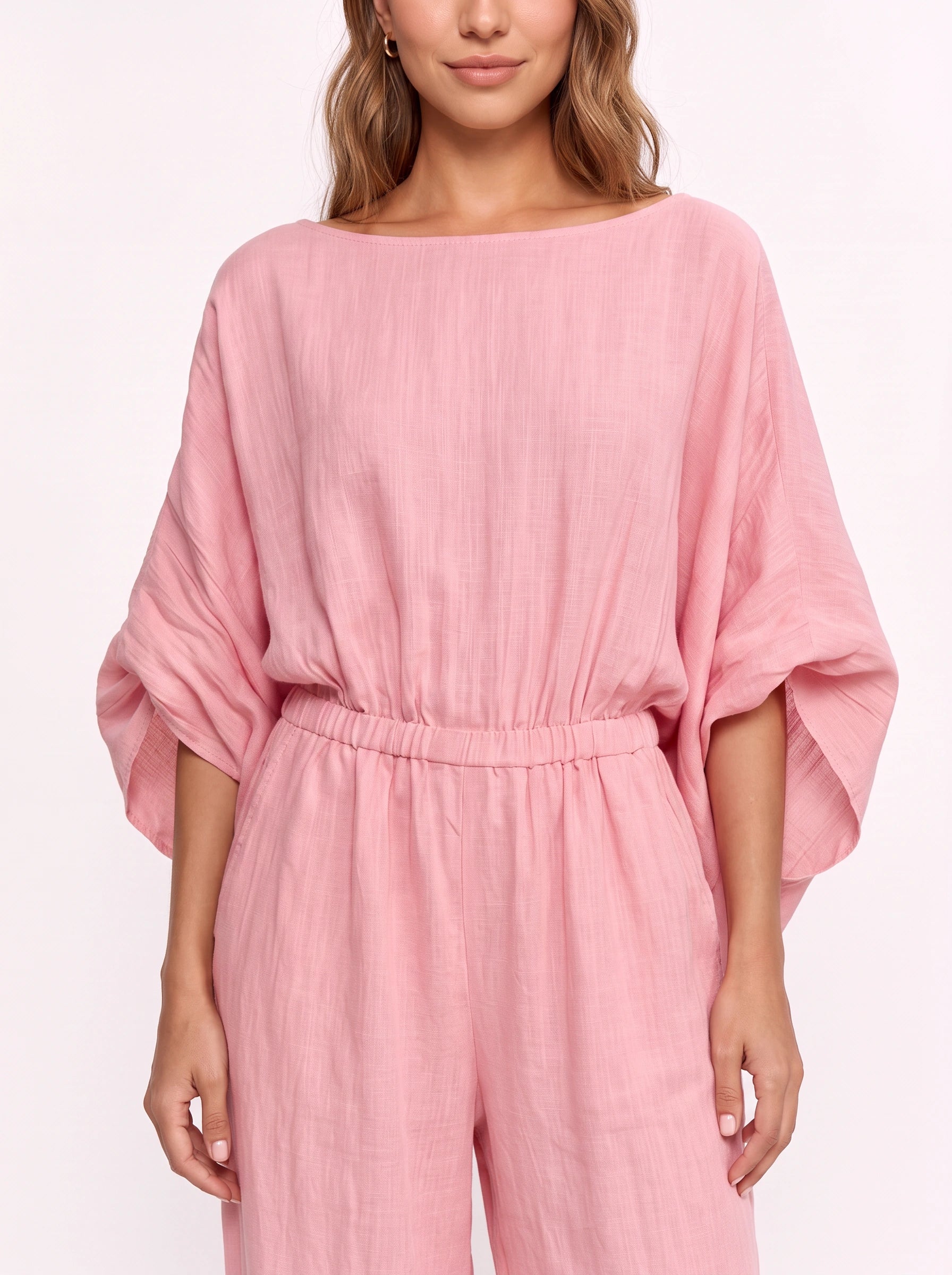 Rosonda Kimono Sleeve Wide-Leg Jumpsuit – Womens Summer Casual Relaxed Fit Boho Beach Lounge Jumpsuit