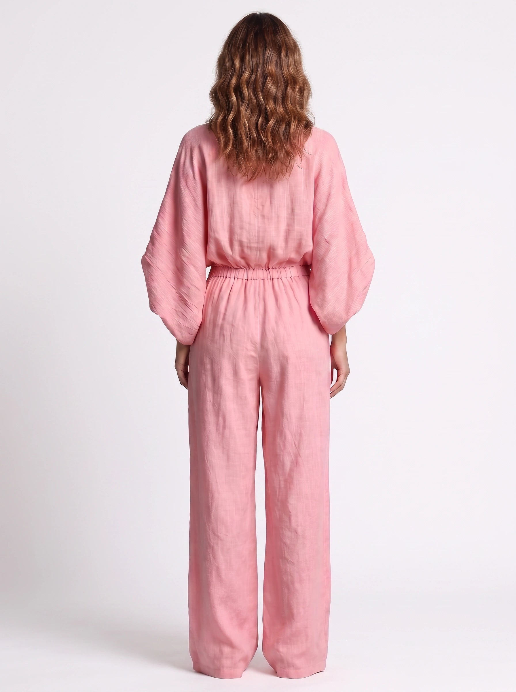 Rosonda Kimono Sleeve Wide-Leg Jumpsuit – Womens Summer Casual Relaxed Fit Boho Beach Lounge Jumpsuit