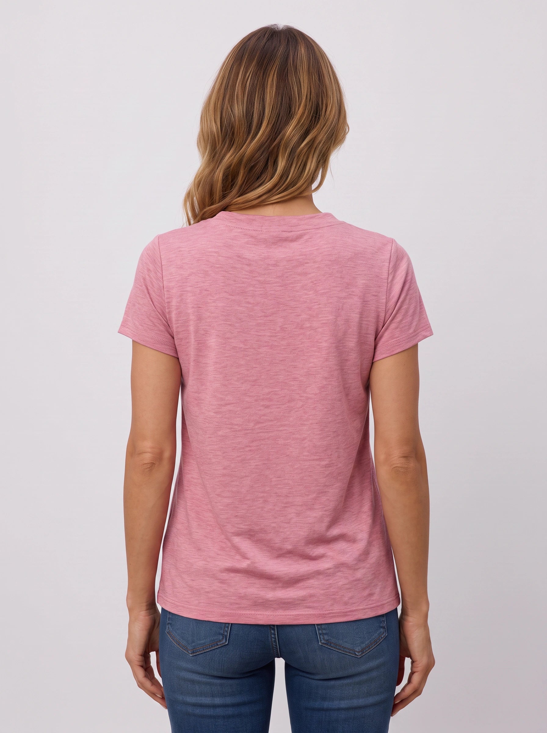 Birdie Draped Cowl-Neck Short-Sleeve Top – Women Cotton T Shirts Flowy Casual Relaxed Fit Cute Tops Ladies