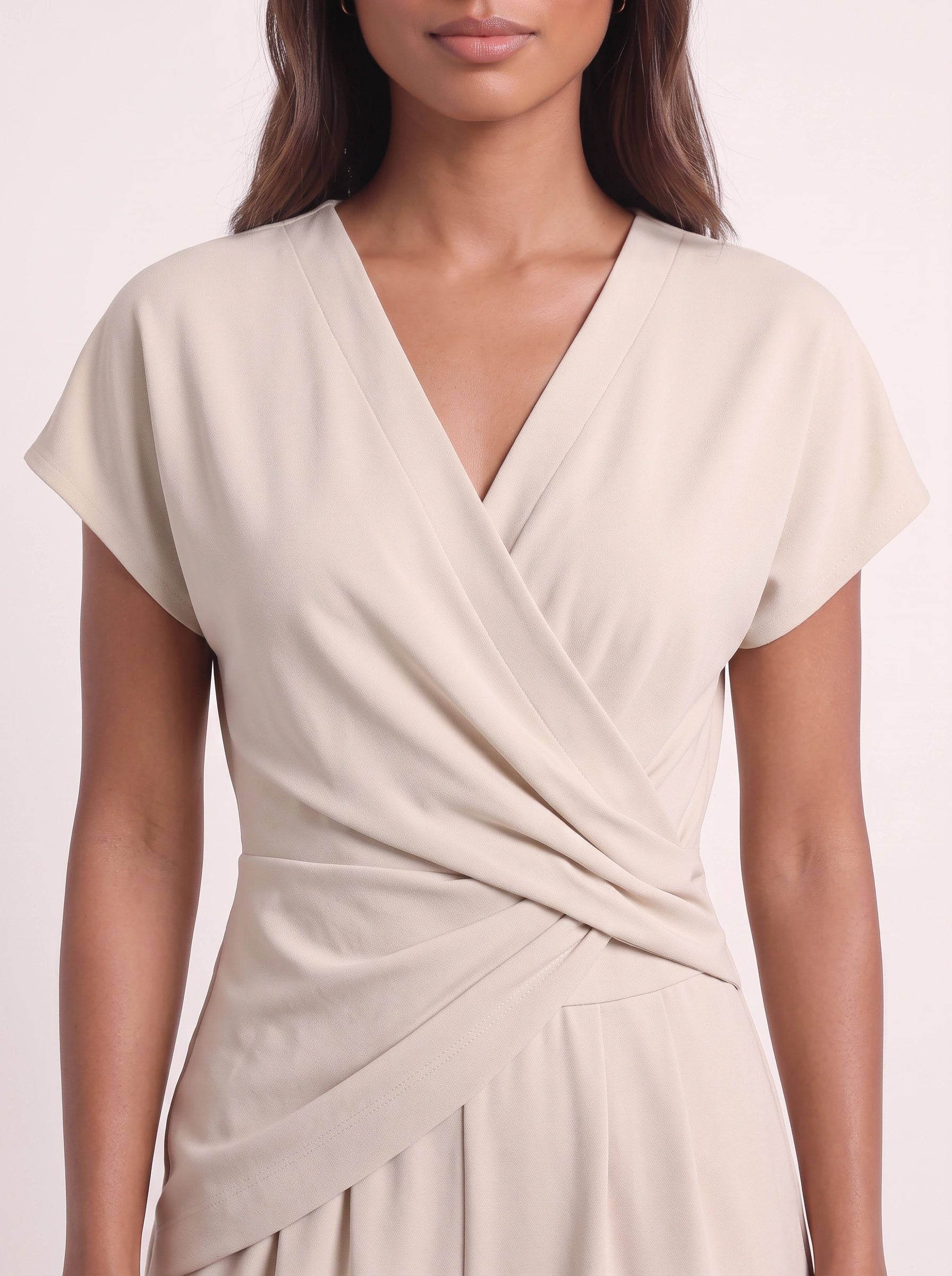 Avvolta Wrap Top Cropped Pants Set – Women Two Piece Outfits Summer Beach Vacation Resort Casual Loungewear
