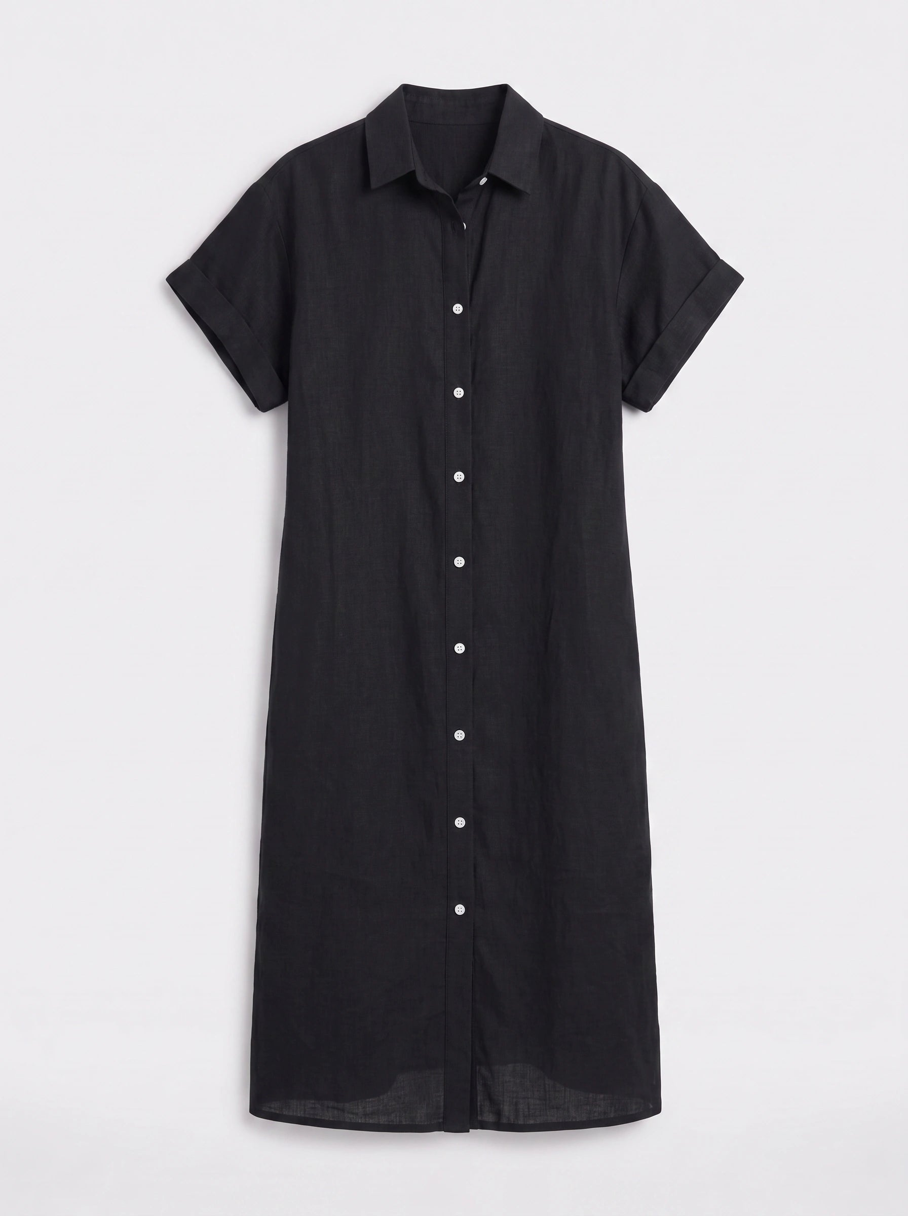 Crisplin Oversized Button-Down Shirt Midi Dress – Midi Dress Women Casual Shirt Dress Summer Linen Look Midi Dresses