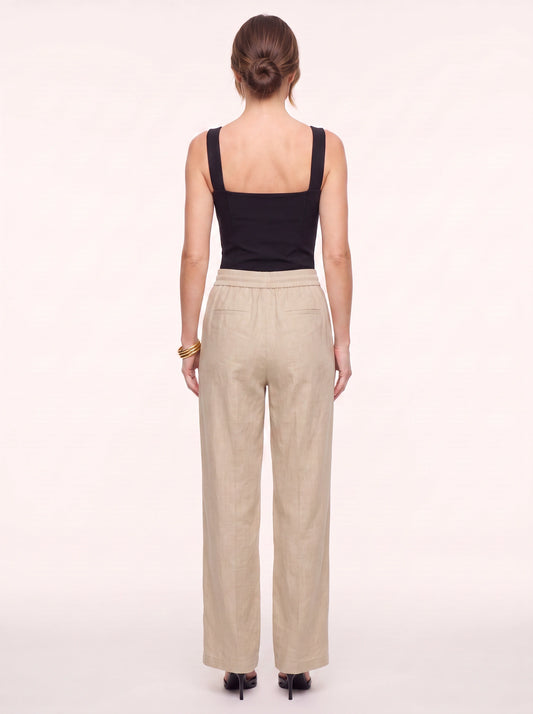 Lintessa Wide-Leg Linen Pants – Women Summer Casual Drawstring High-Waist Trousers Linen Pants