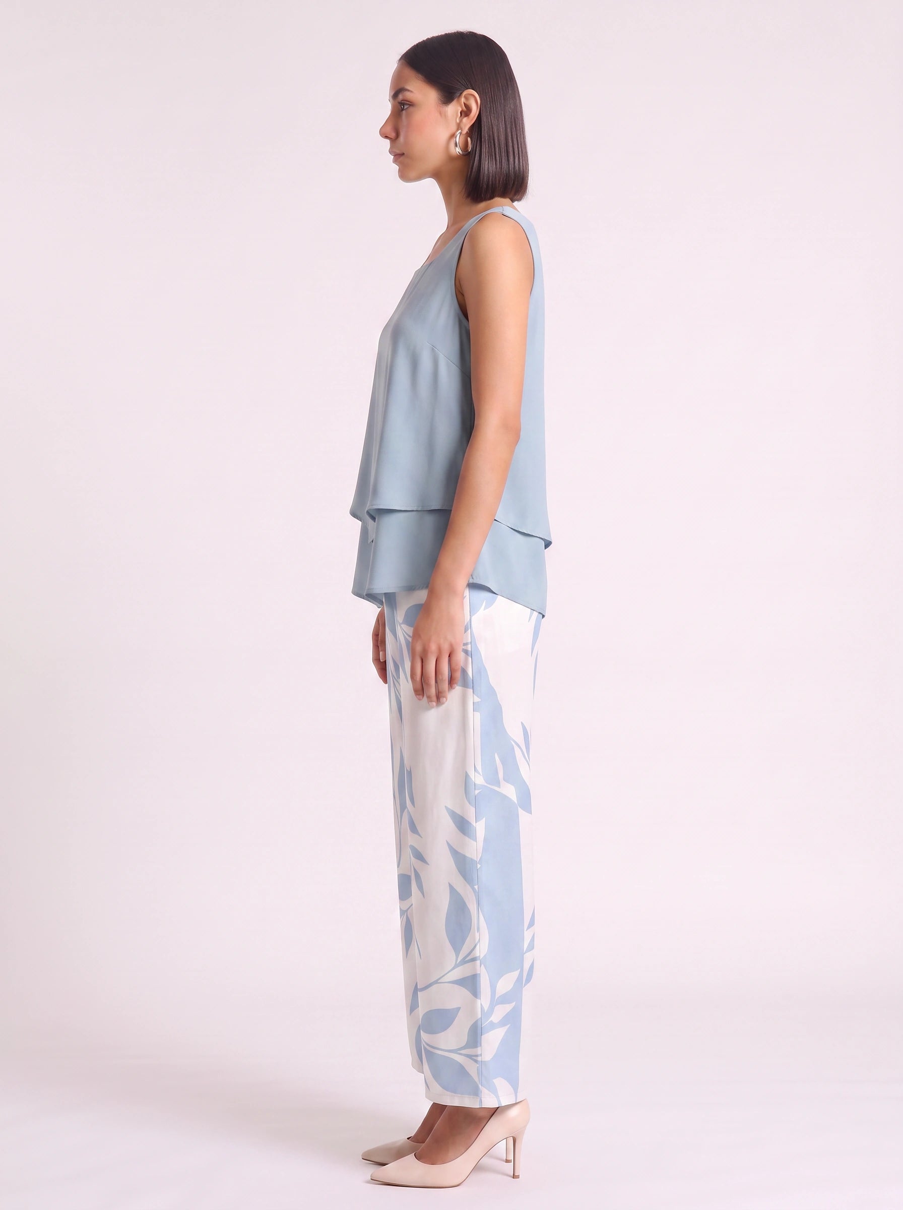 Liaflo Tiered Tank Wide-Leg Pants Set – Women Two Piece Summer Vacation Beach Lounge Casual Coordinated Outfit