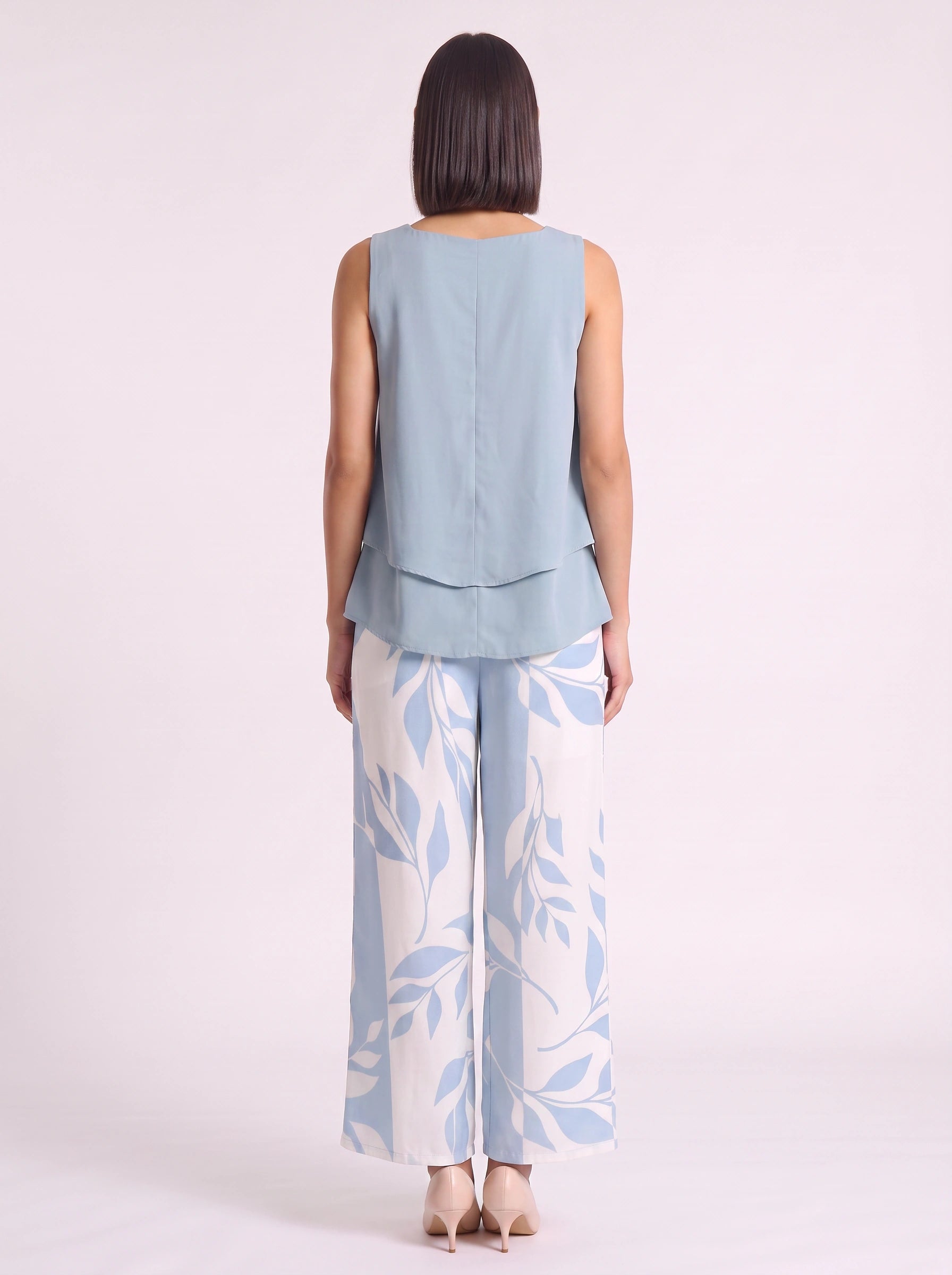 Liaflo Tiered Tank Wide-Leg Pants Set – Women Two Piece Summer Vacation Beach Lounge Casual Coordinated Outfit