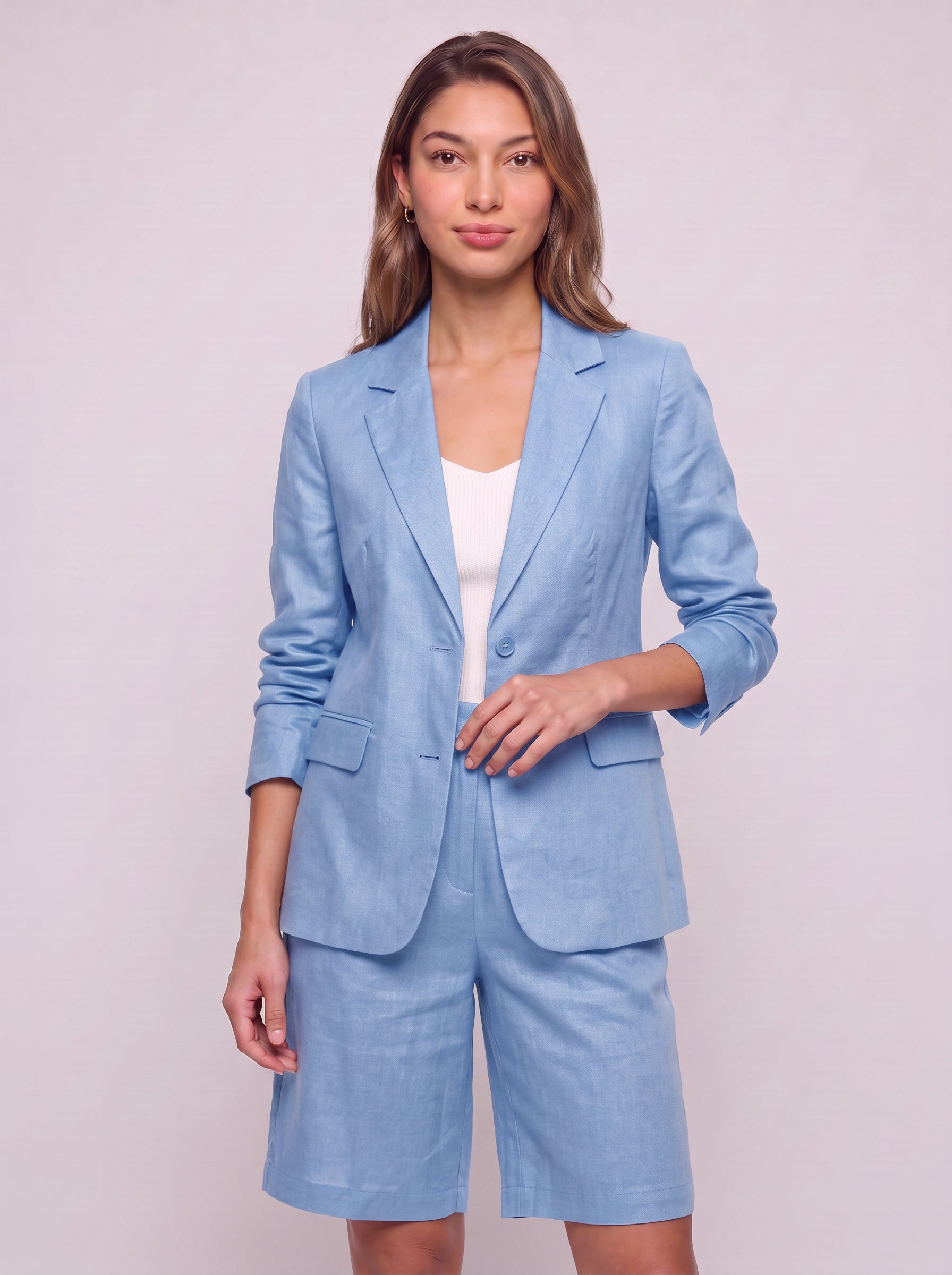 Lincroft Tailored Blazer Shorts Co-Ord Set – Women Two Piece Suit Office Workwear Summer Smart Casual