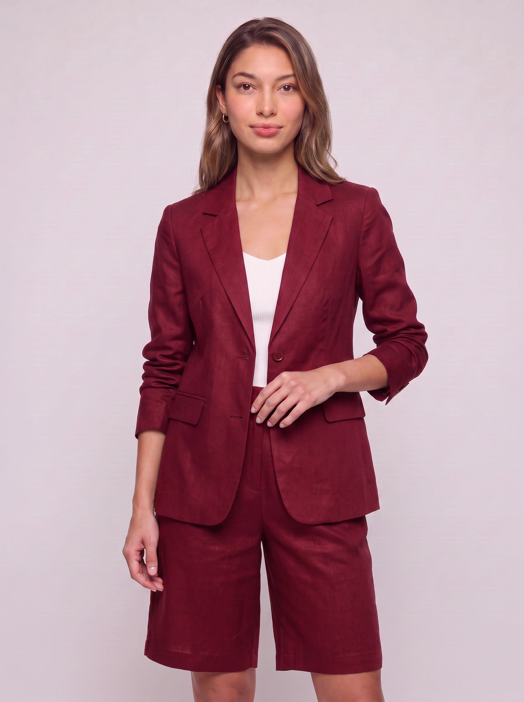 Lincroft Tailored Blazer Shorts Co-Ord Set – Women Two Piece Suit Office Workwear Summer Smart Casual