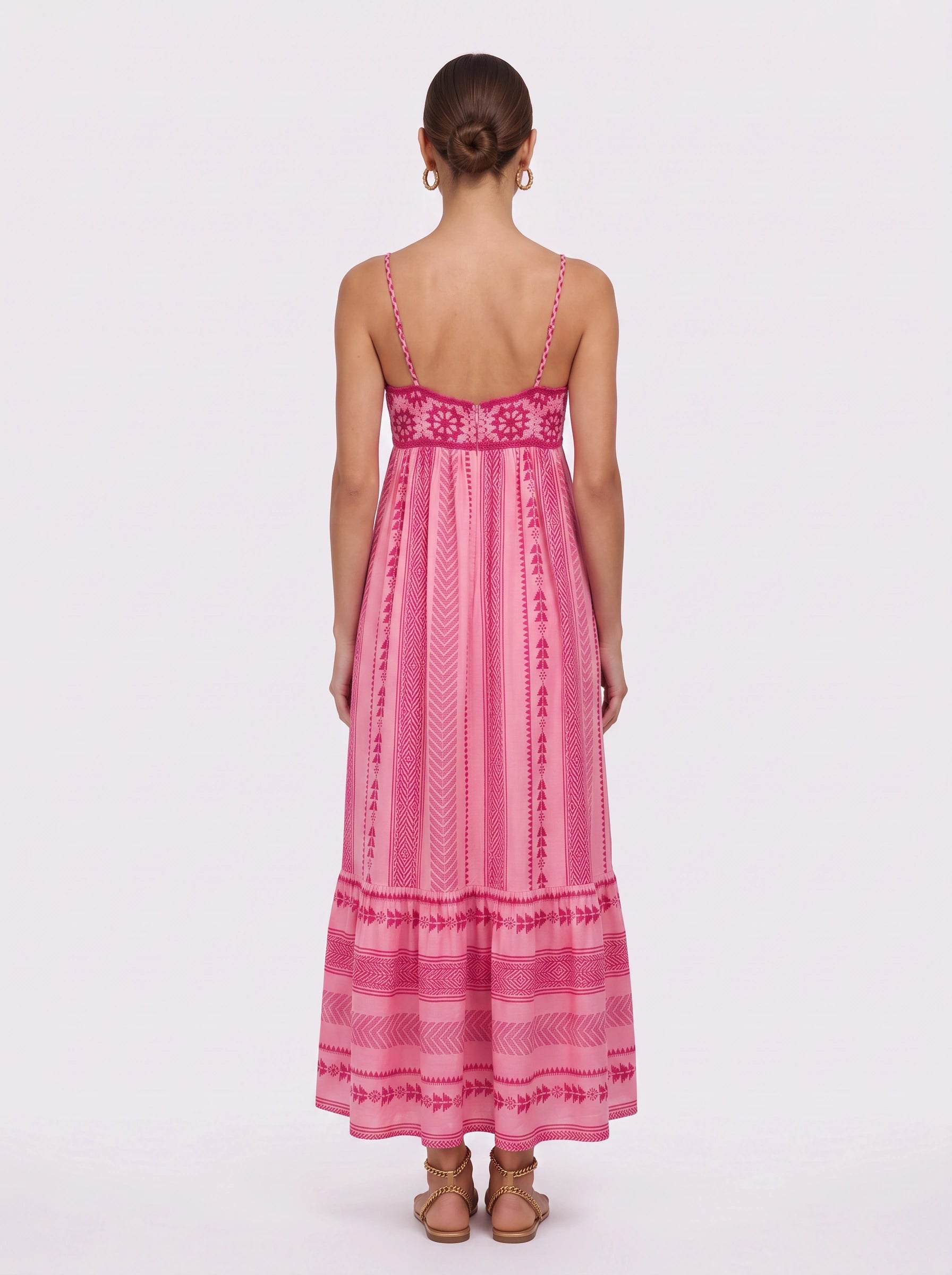 Marisole Embroidered Empire Maxi Dress – Boho Maxi Dress Women Sundress Vacation Beach Wedding Guest