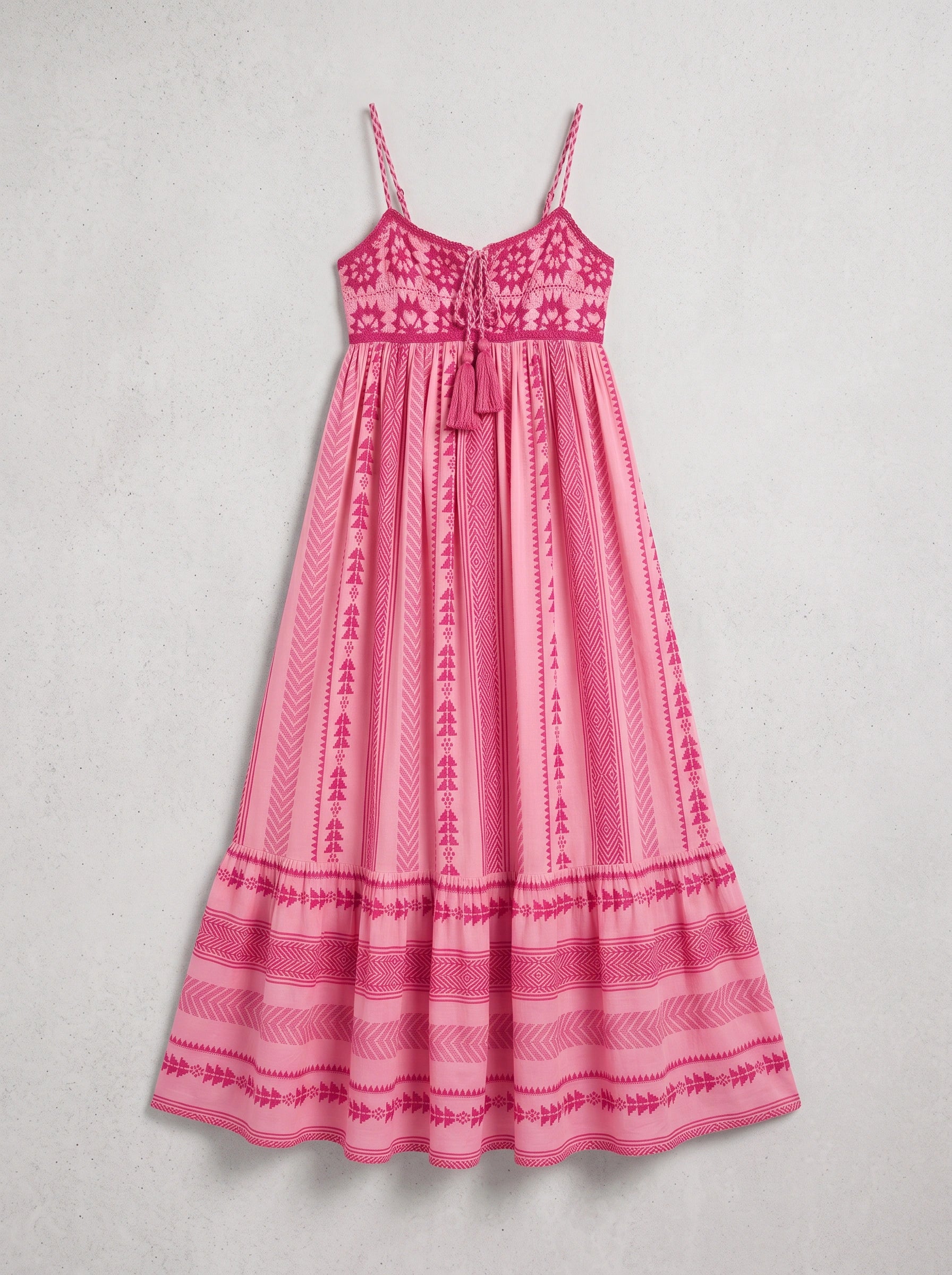 Marisole Embroidered Empire Maxi Dress – Boho Maxi Dress Women Sundress Vacation Beach Wedding Guest