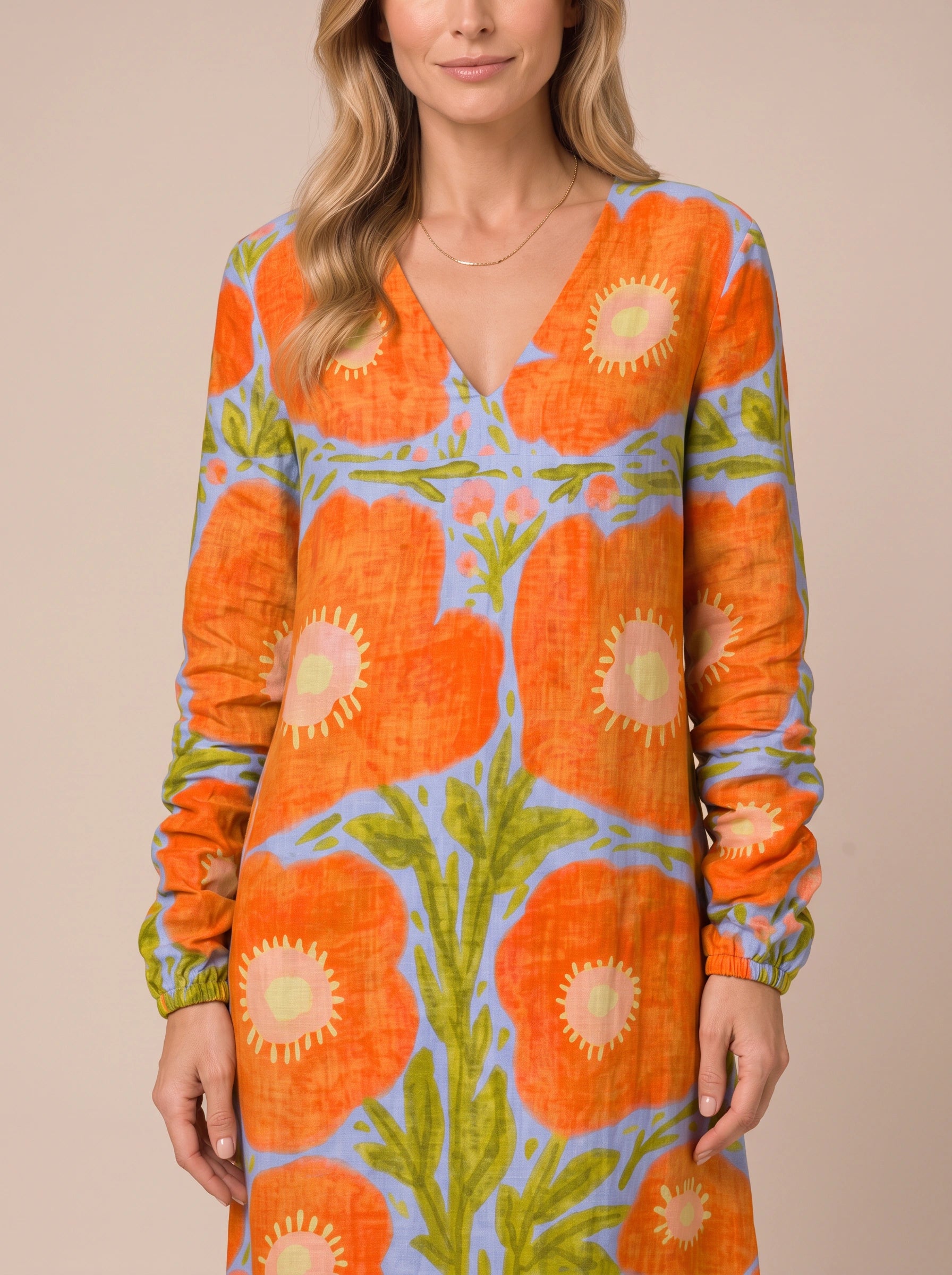 Solavine Floral Midi Dress – Boho Dresses Women Summer Vacation Bohemian Clothing Floral Midi Dress