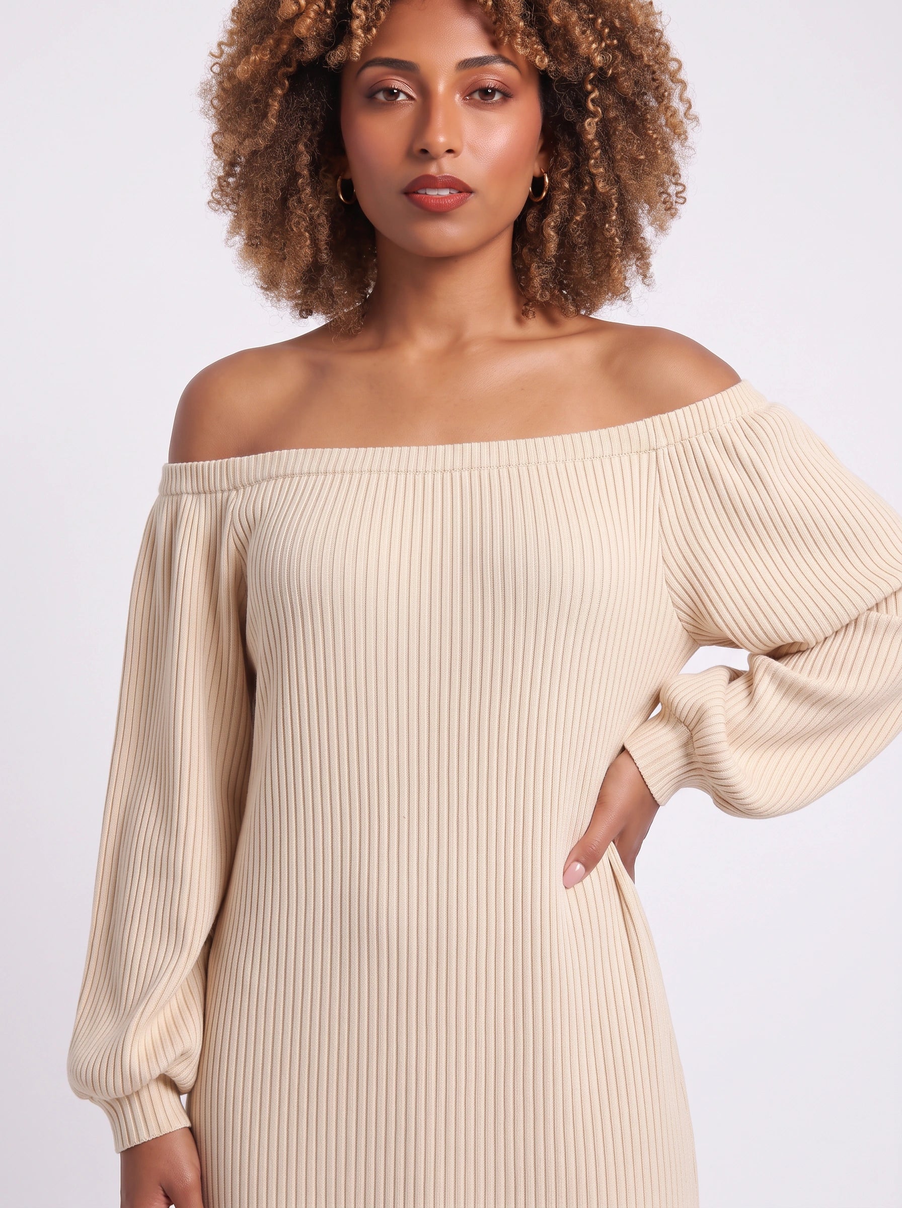 Rigatta Off-Shoulder Striped Maxi Dress – Women Summer Boho Casual Beach Vacation Sundress Maxi Dress