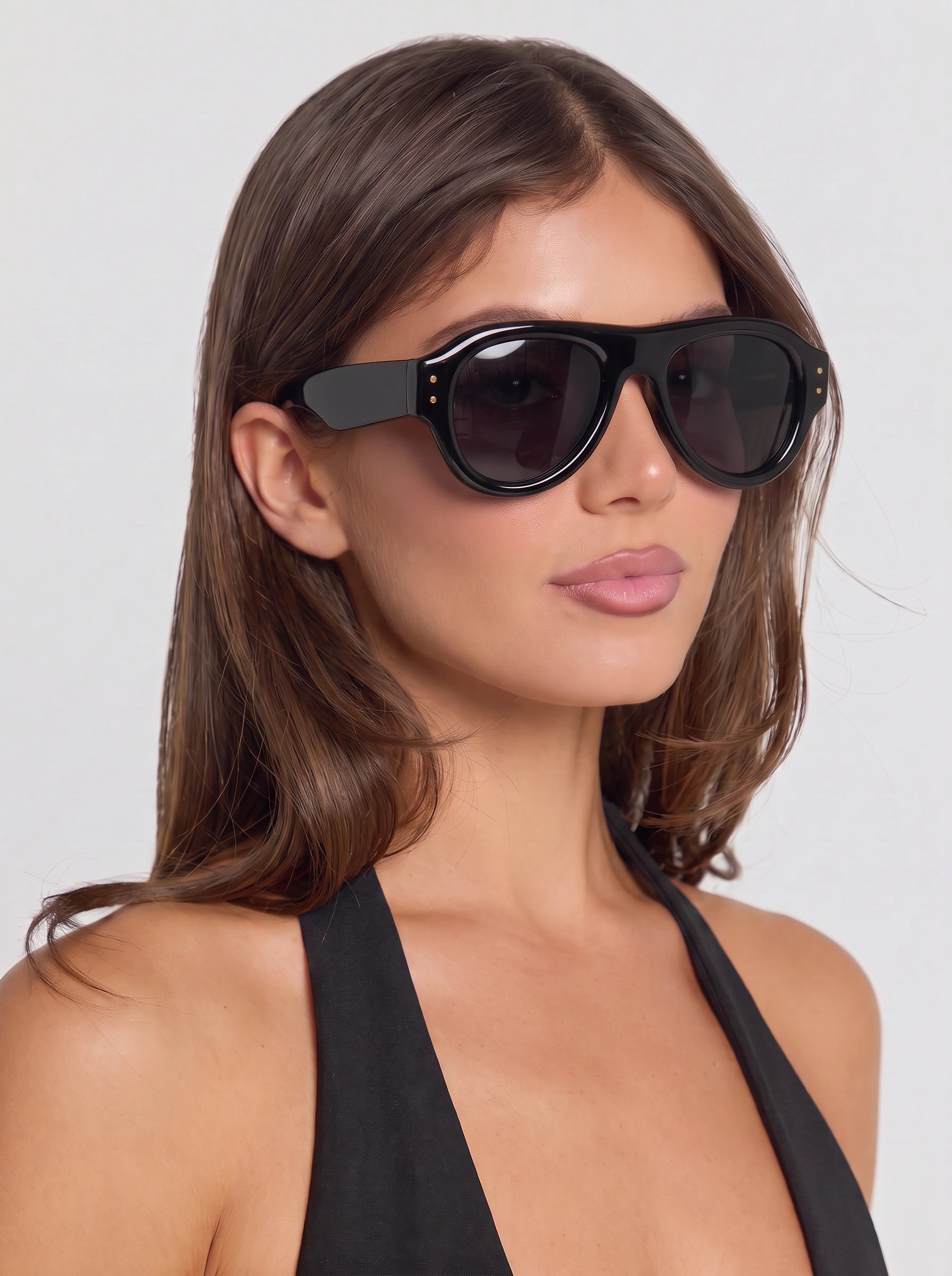 Rossima Oversized Aviator Sunglasses – Women Fashion Sunglasses Statement Eyewear Retro Bold Frame UV Protection Red Accessories