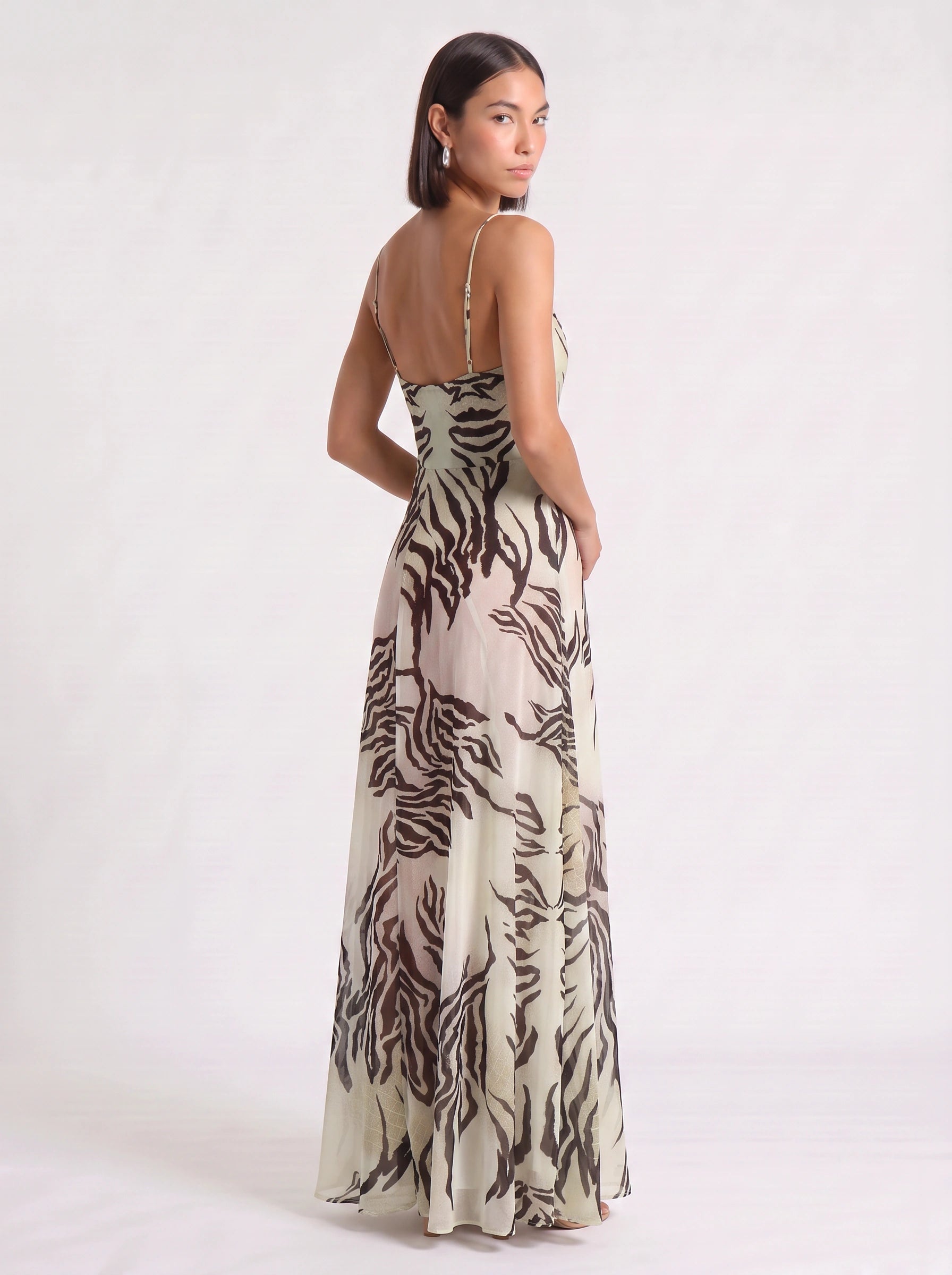 Tigraia Slip Maxi Dress – Animal Print Formal Women Summer Wedding Guest Cocktail Maxi Dress