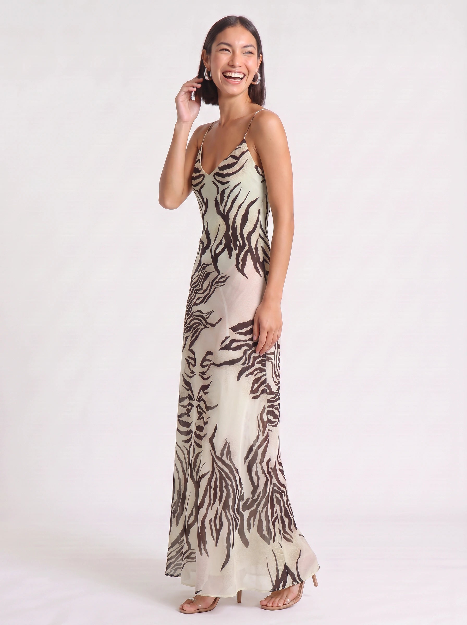 Tigraia Slip Maxi Dress – Animal Print Formal Women Summer Wedding Guest Cocktail Maxi Dress