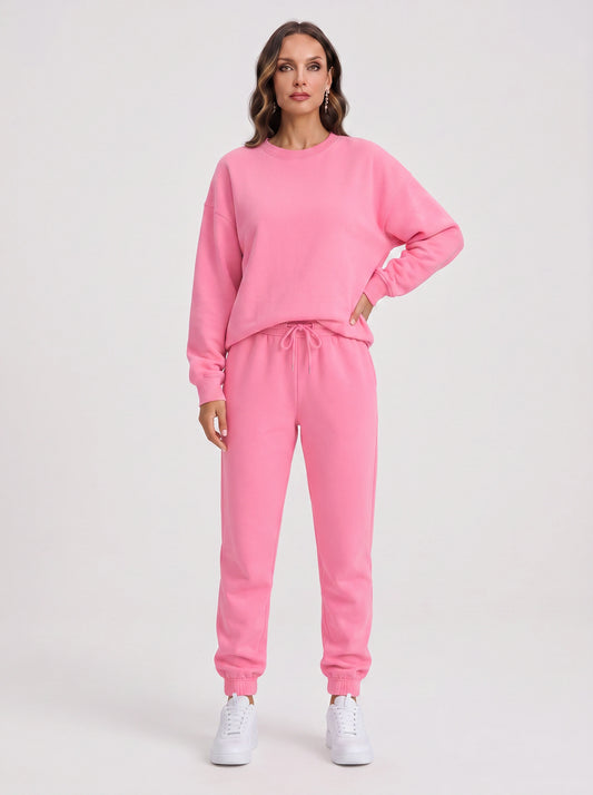 Rosonda Oversized Sweatshirt Jogger Set – Athleisure Clothing Women Loungewear Tracksuit Co-Ord Casual