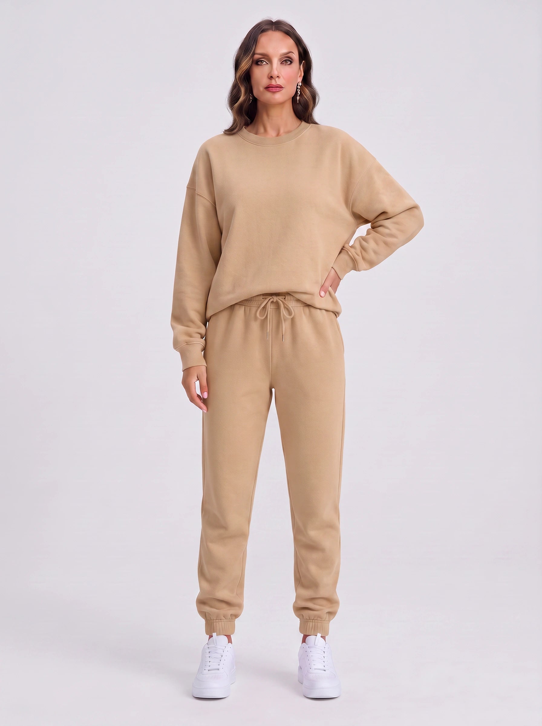 Rosonda Oversized Sweatshirt Jogger Set – Athleisure Clothing Women Loungewear Tracksuit Co-Ord Casual