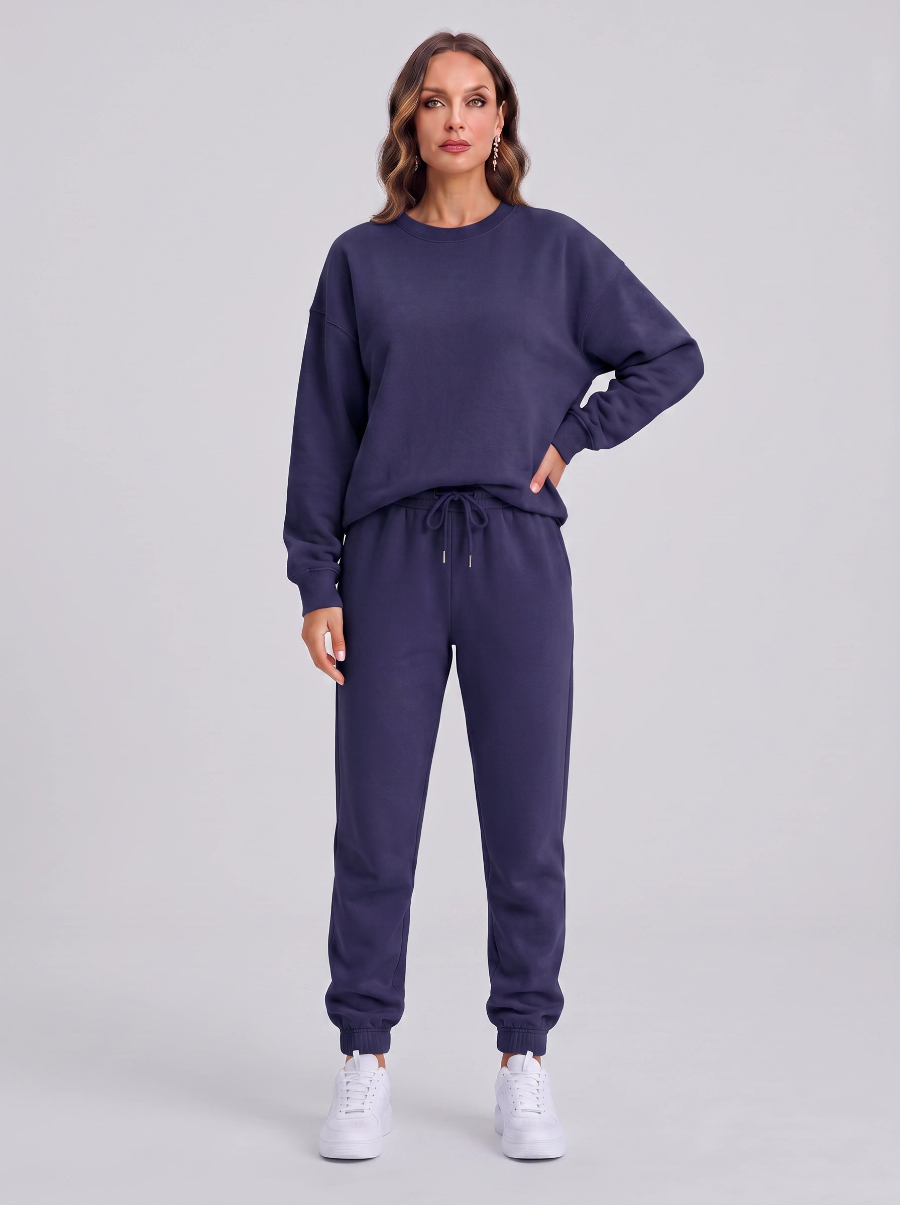Rosonda Oversized Sweatshirt Jogger Set – Athleisure Clothing Women Loungewear Tracksuit Co-Ord Casual