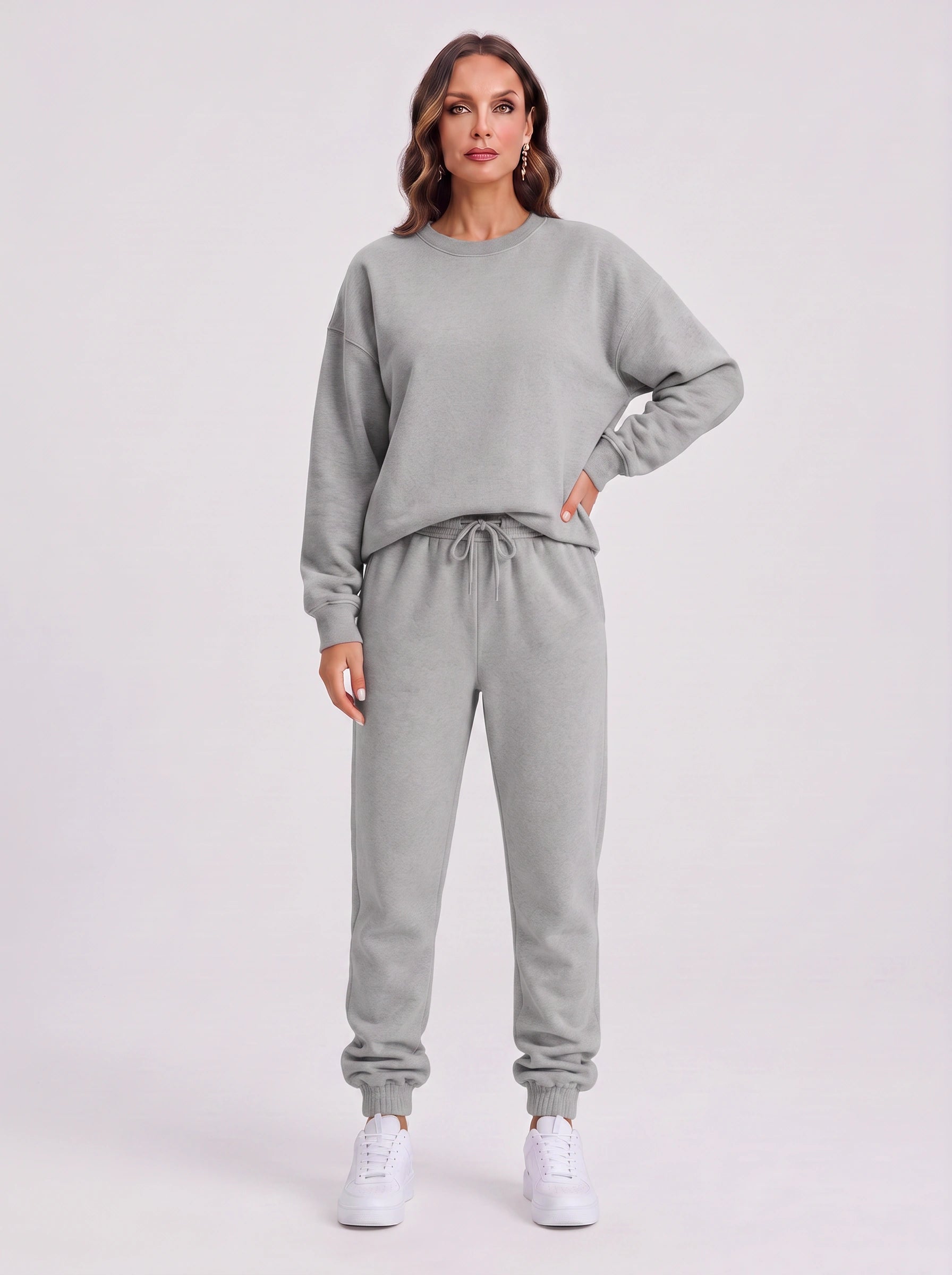 Rosonda Oversized Sweatshirt Jogger Set – Athleisure Clothing Women Loungewear Tracksuit Co-Ord Casual