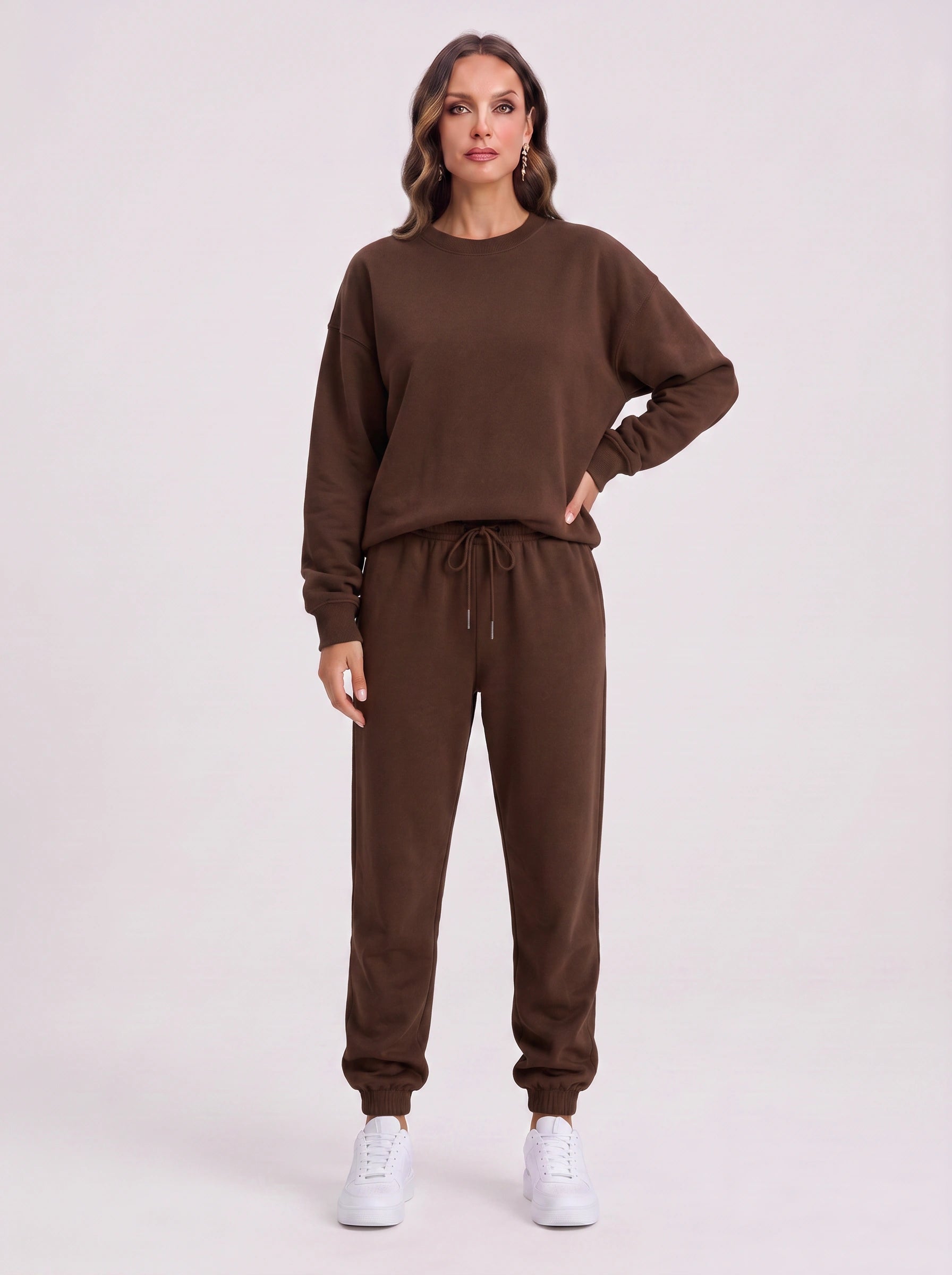 Rosonda Oversized Sweatshirt Jogger Set – Athleisure Clothing Women Loungewear Tracksuit Co-Ord Casual