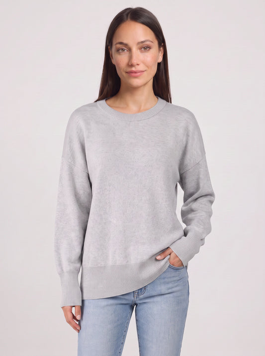 Briosa Oversized Crew Neck Sweater – Women Knit Pullover Long Sleeve Casual Lounge Relaxed Fit Jumper