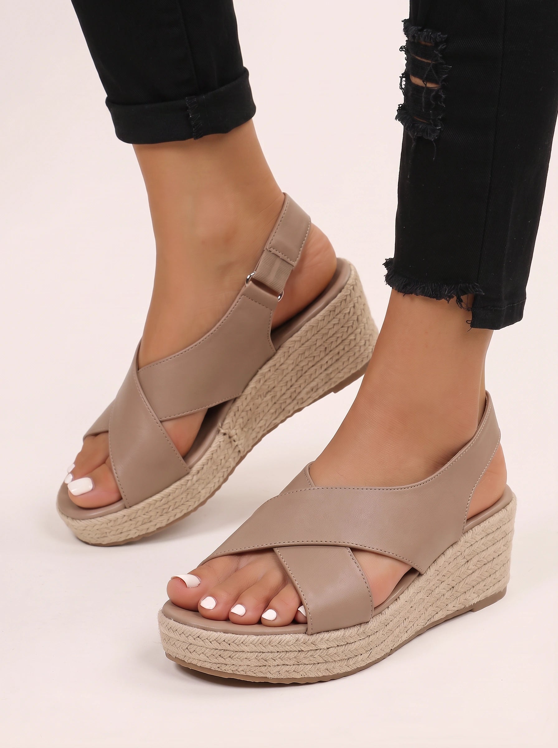 Santander Crossband Espadrille Wedge Sandals – Women Platform Wedges Orthopedic Comfort Summer Vacation Sandals