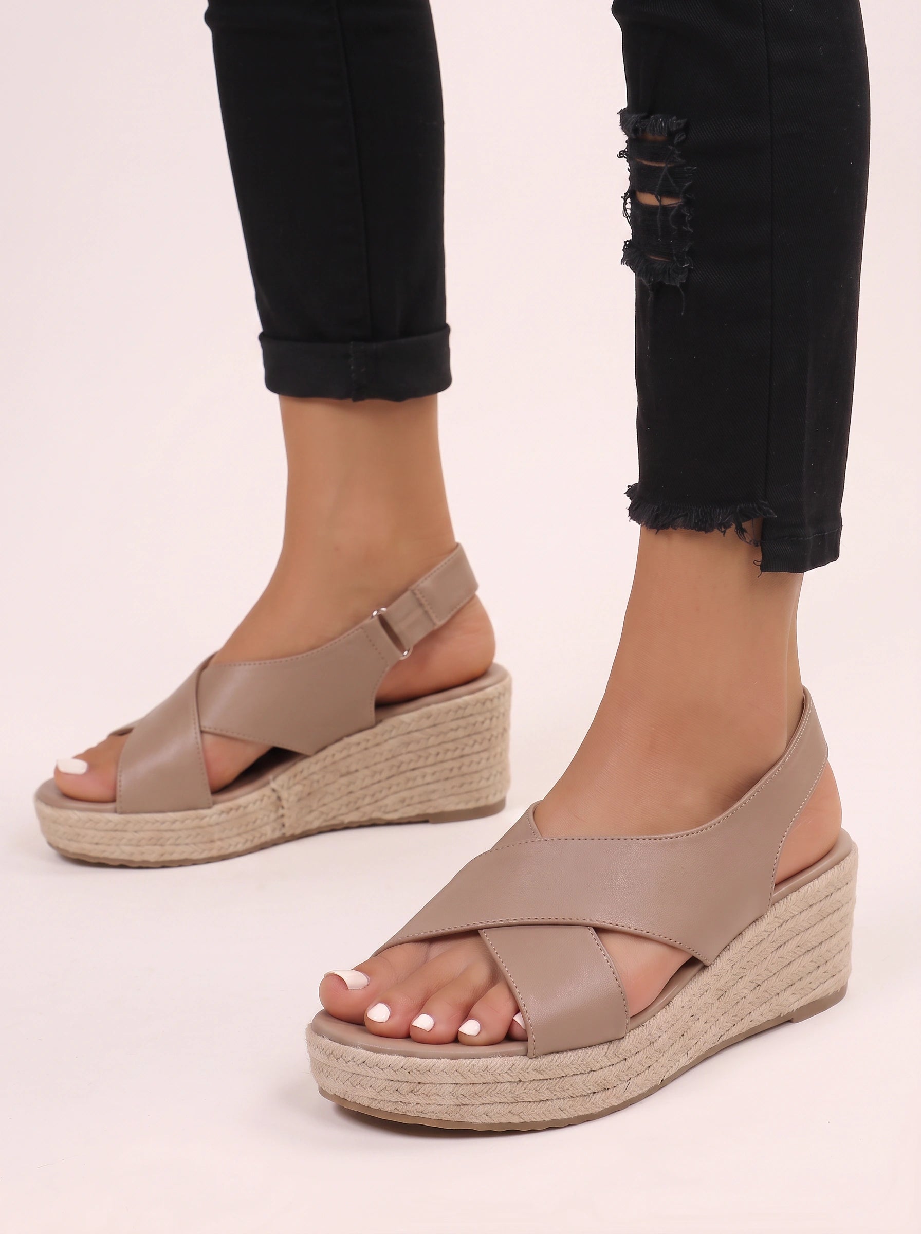 Santander Crossband Espadrille Wedge Sandals – Women Platform Wedges Orthopedic Comfort Summer Vacation Sandals