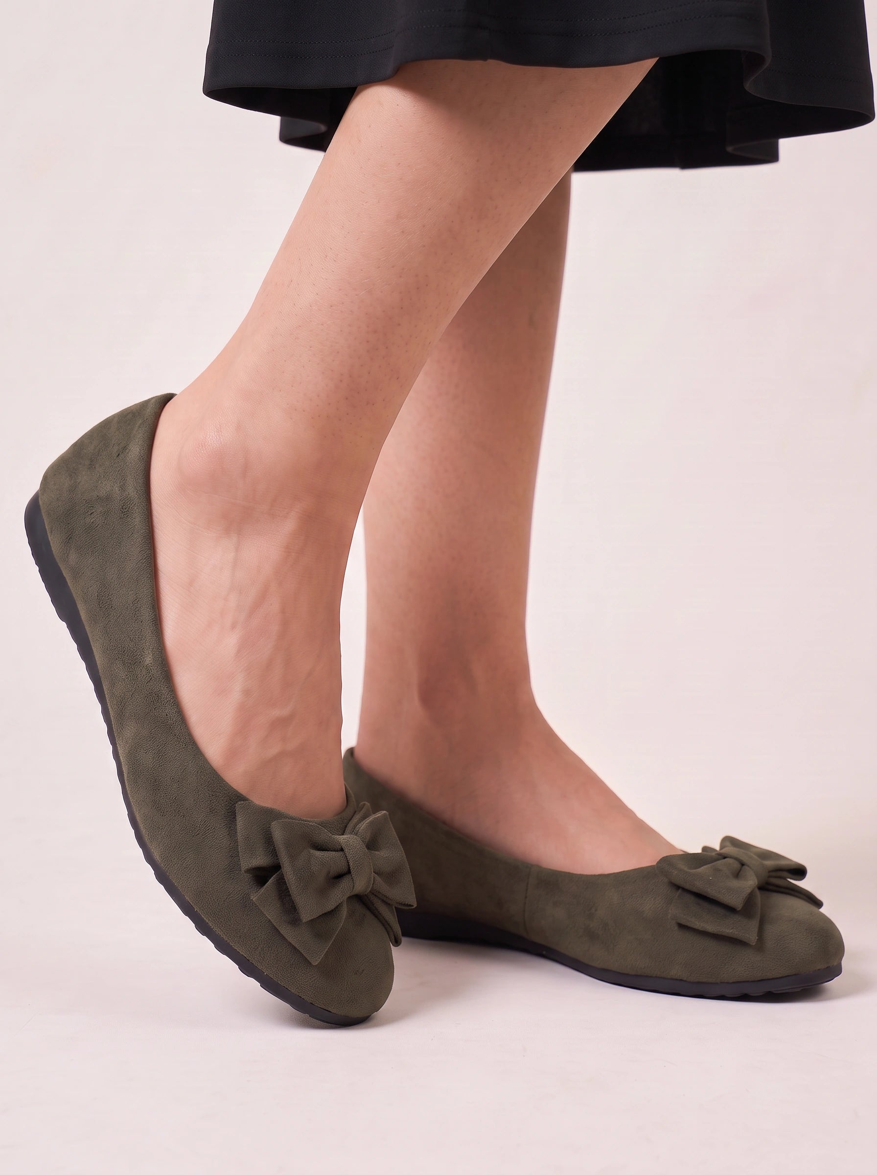 Ballerines à nœud Fiocco – ballerines en daim pour femme, à enfiler, plates, à nœud