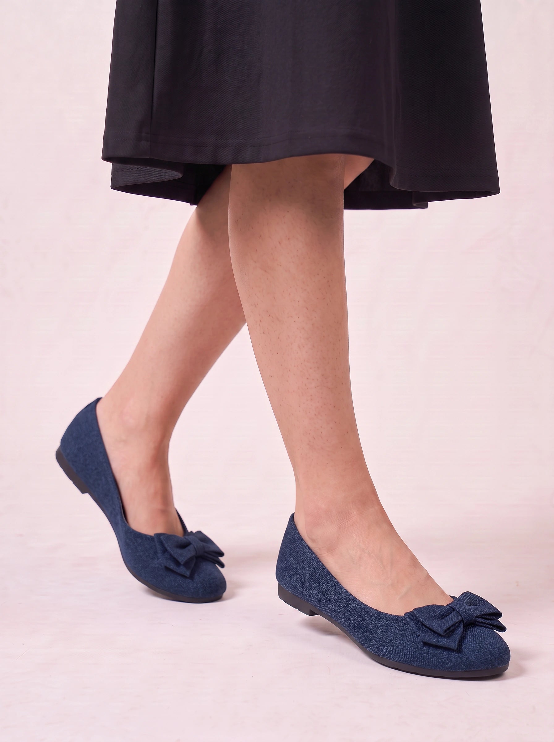 Ballerines à nœud Fiocco – ballerines en daim pour femme, à enfiler, plates, à nœud