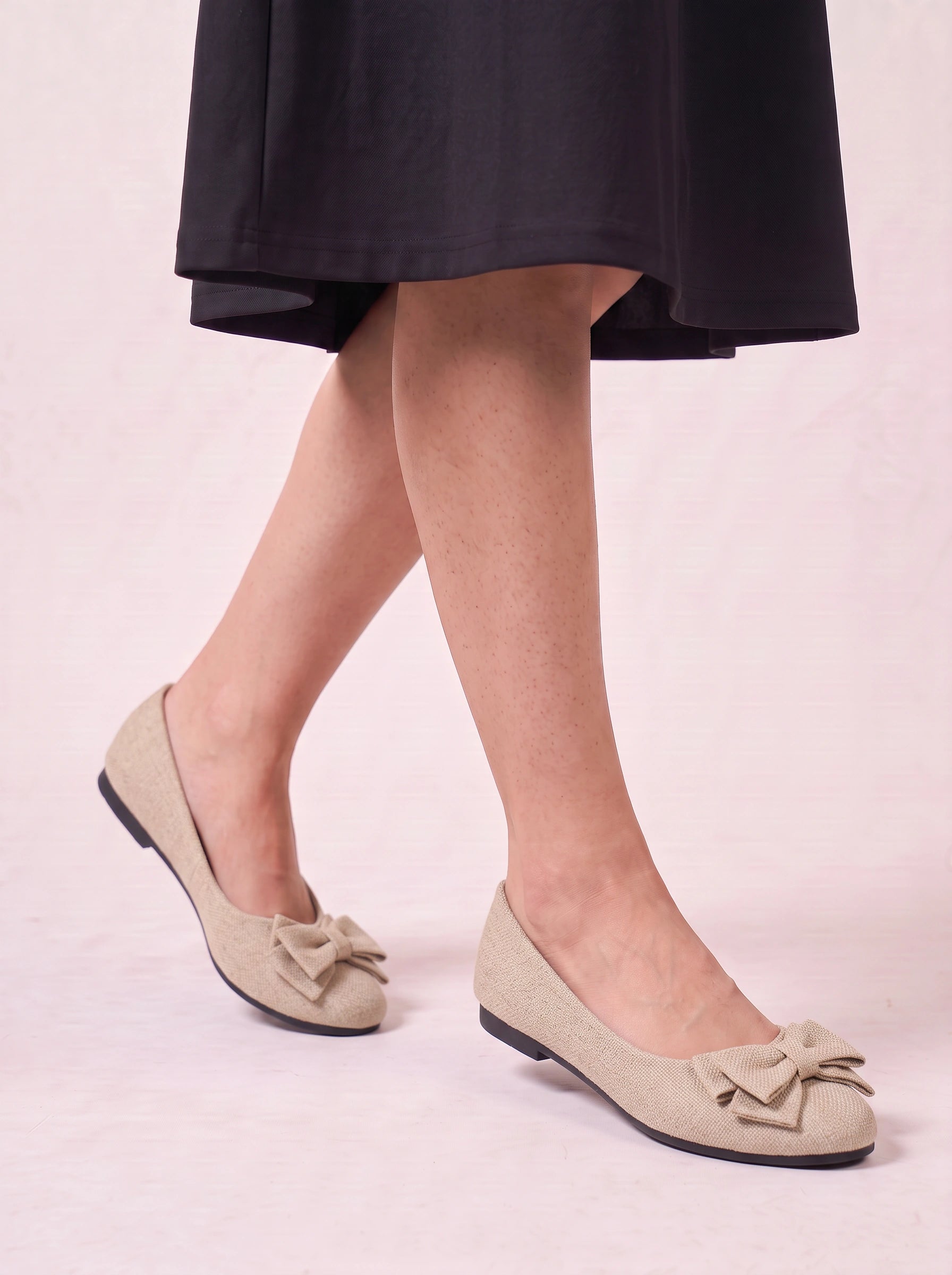 Ballerines à nœud Fiocco – ballerines en daim pour femme, à enfiler, plates, à nœud