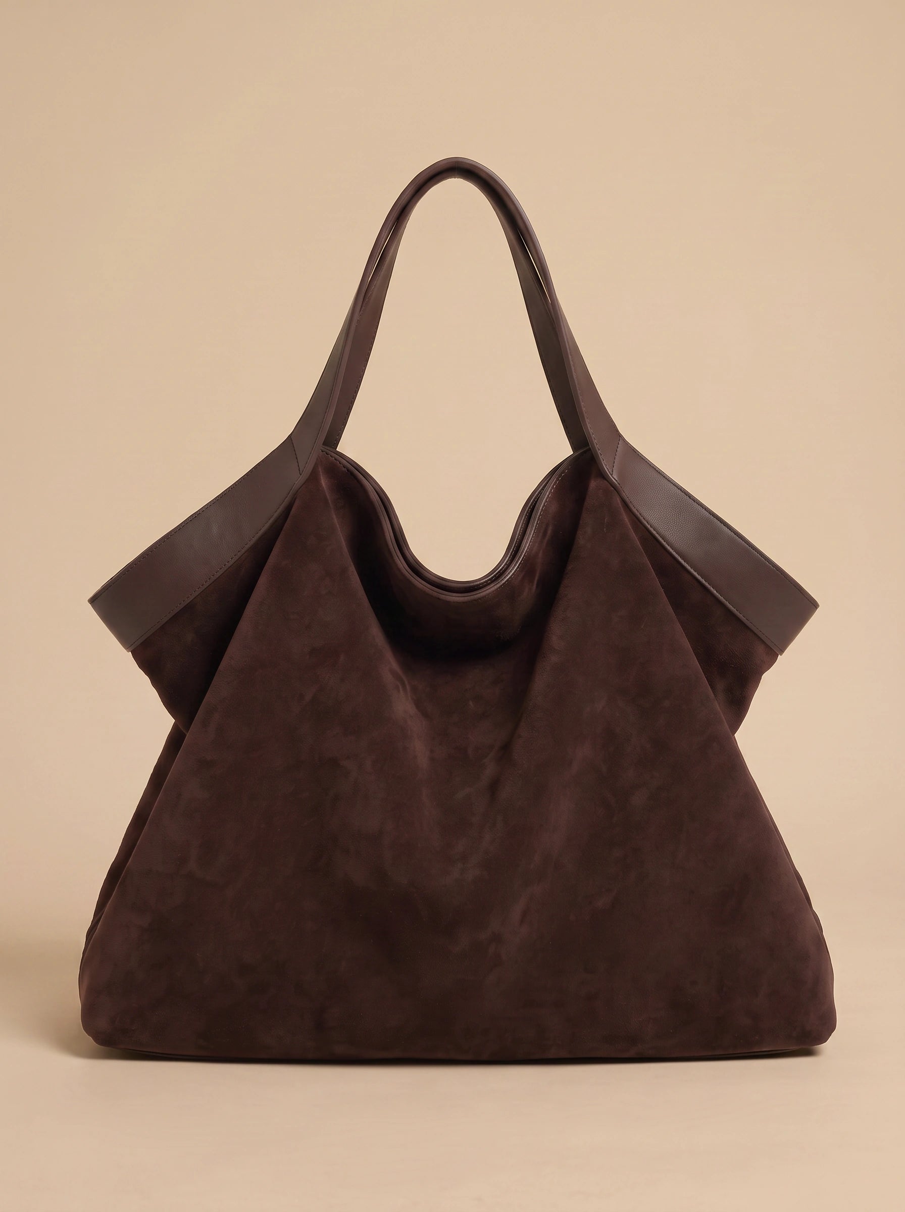 Valloraine Suede Triangle Tote Bag – Women Luxury Handbags Slouchy Shoulder Hobo Purse