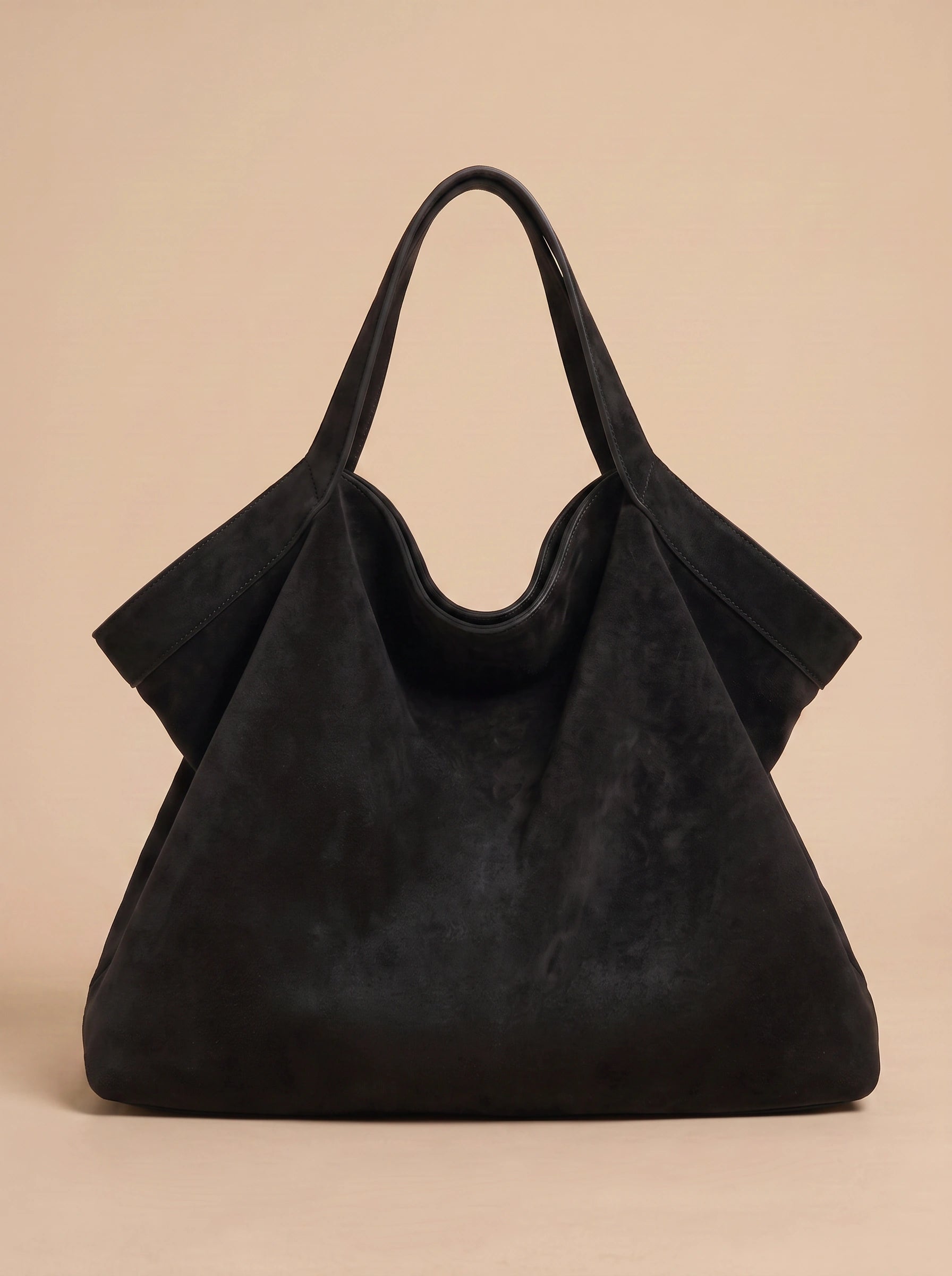 Valloraine Suede Triangle Tote Bag – Women Luxury Handbags Slouchy Shoulder Hobo Purse