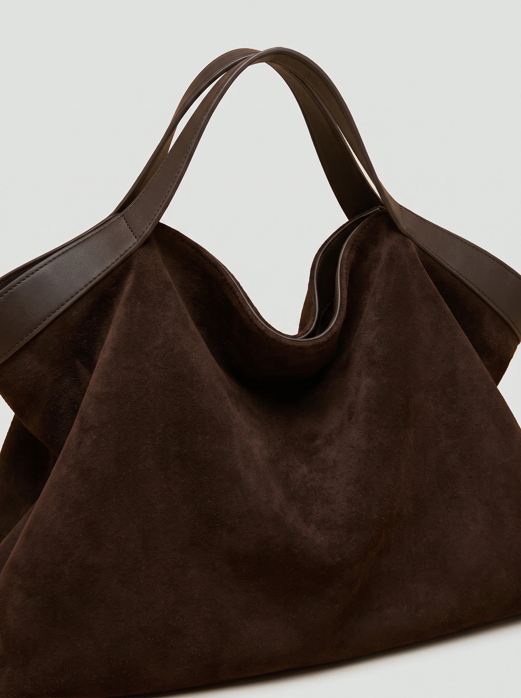 Valloraine Suede Triangle Tote Bag – Women Luxury Handbags Slouchy Shoulder Hobo Purse