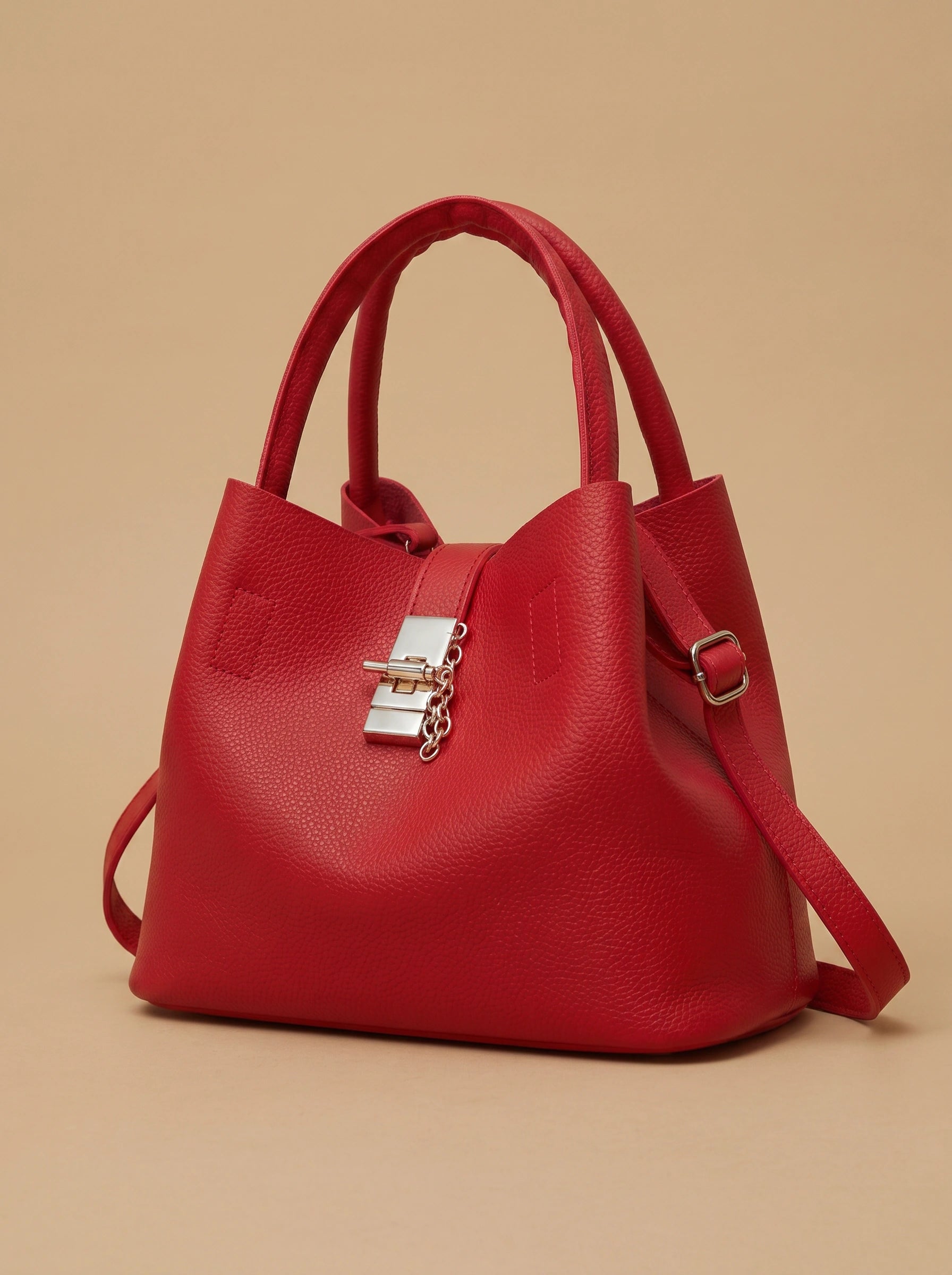 Locrian Turn-Lock Hobo Tote – Leather Shoulder Bag Women Crossbody Slouchy Everyday Hobo Purse
