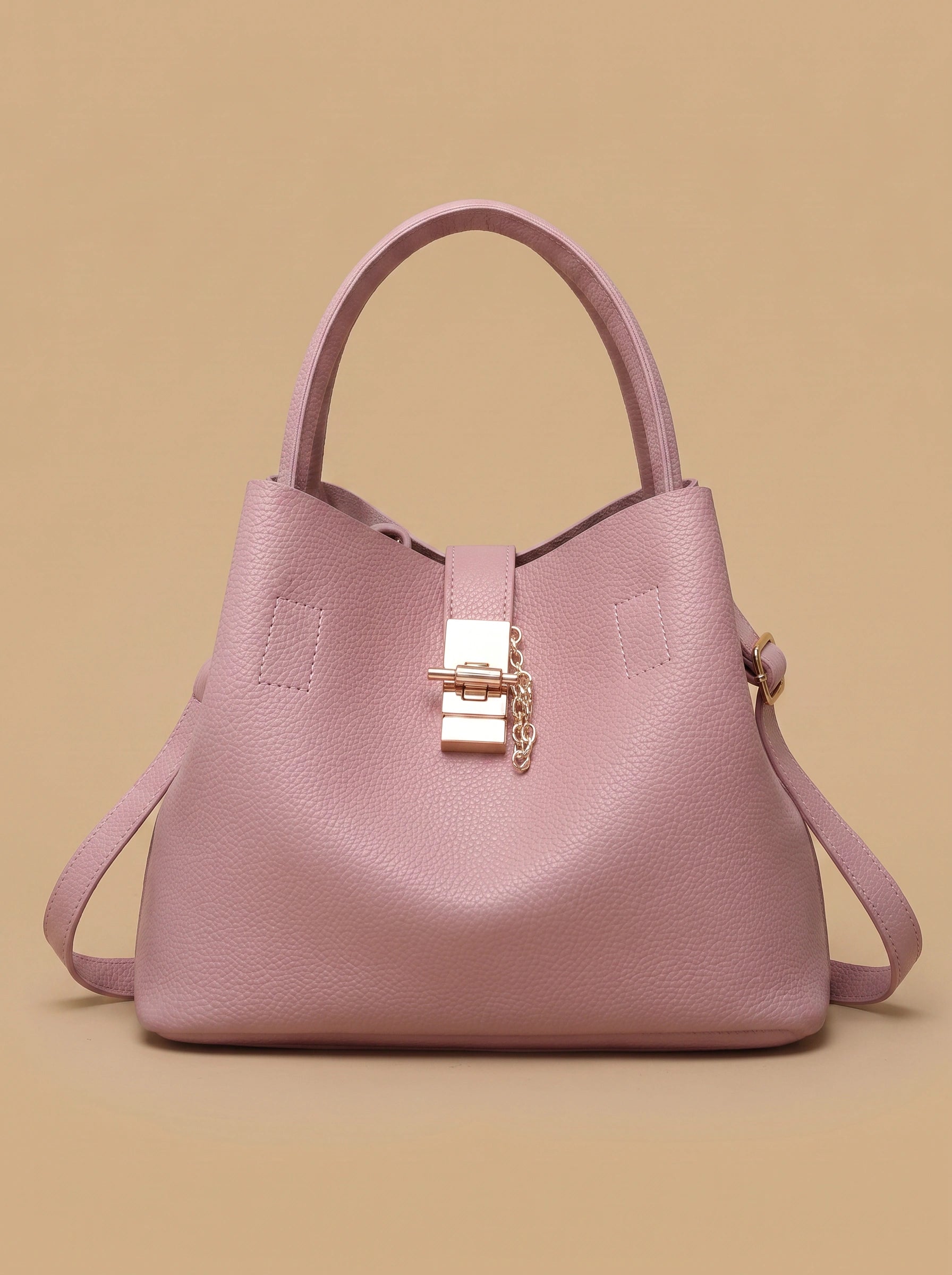 Locrian Turn-Lock Hobo Tote – Leather Shoulder Bag Women Crossbody Slouchy Everyday Hobo Purse